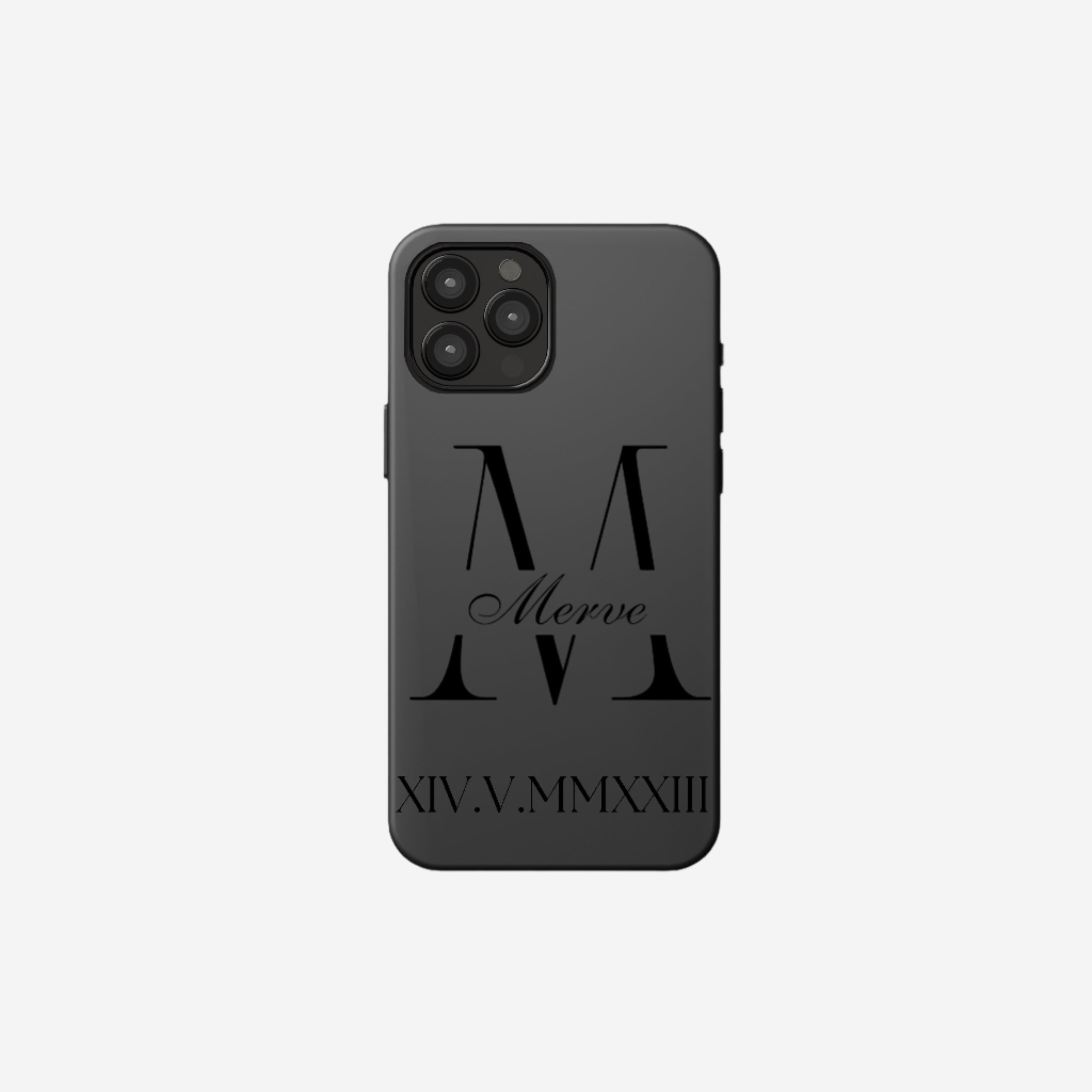 Case mit graviertem Buchstaben Lasergravur und Namen