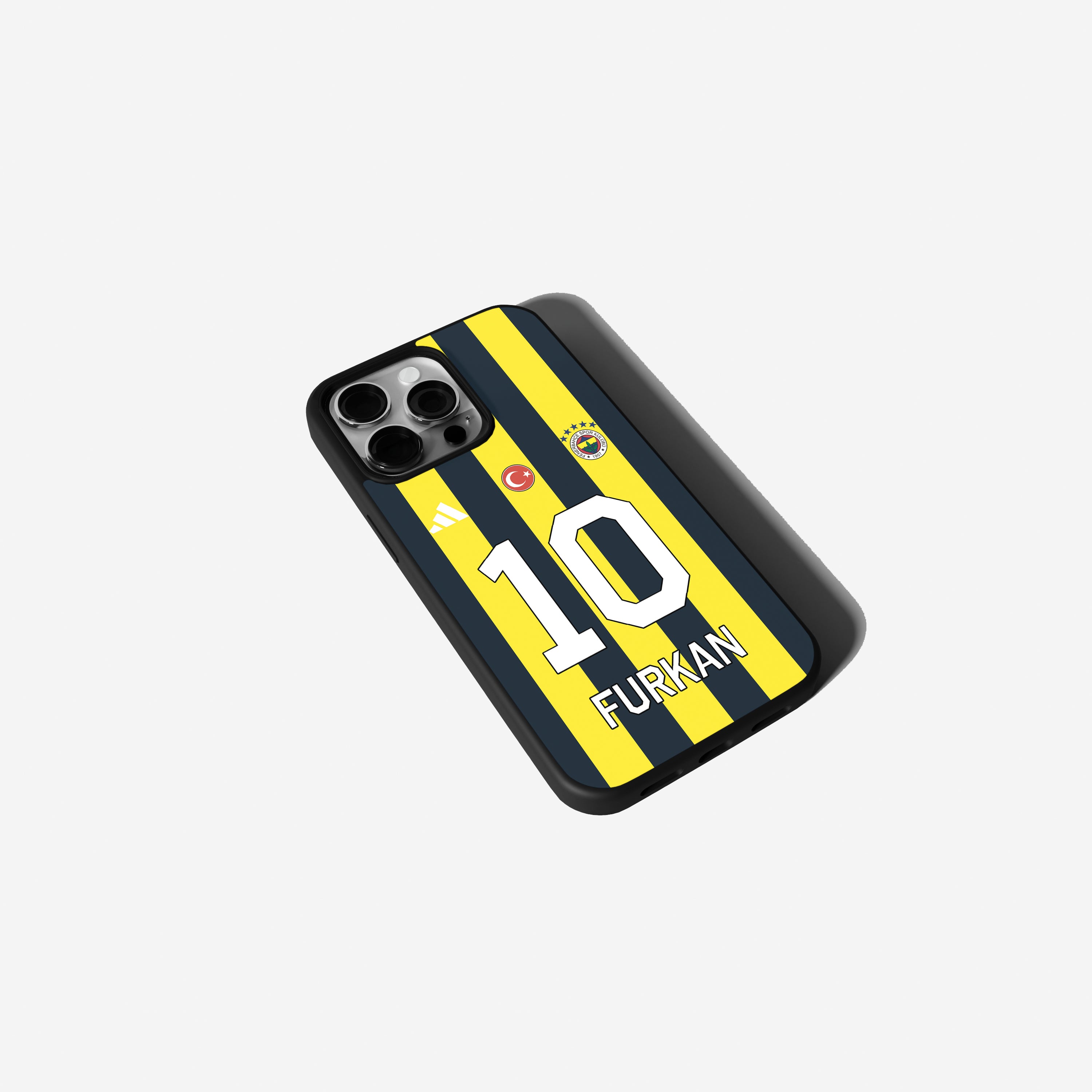 Personalisierte Fenerbahce Handyhülle im Trikotdesign mit Name und Nummer
