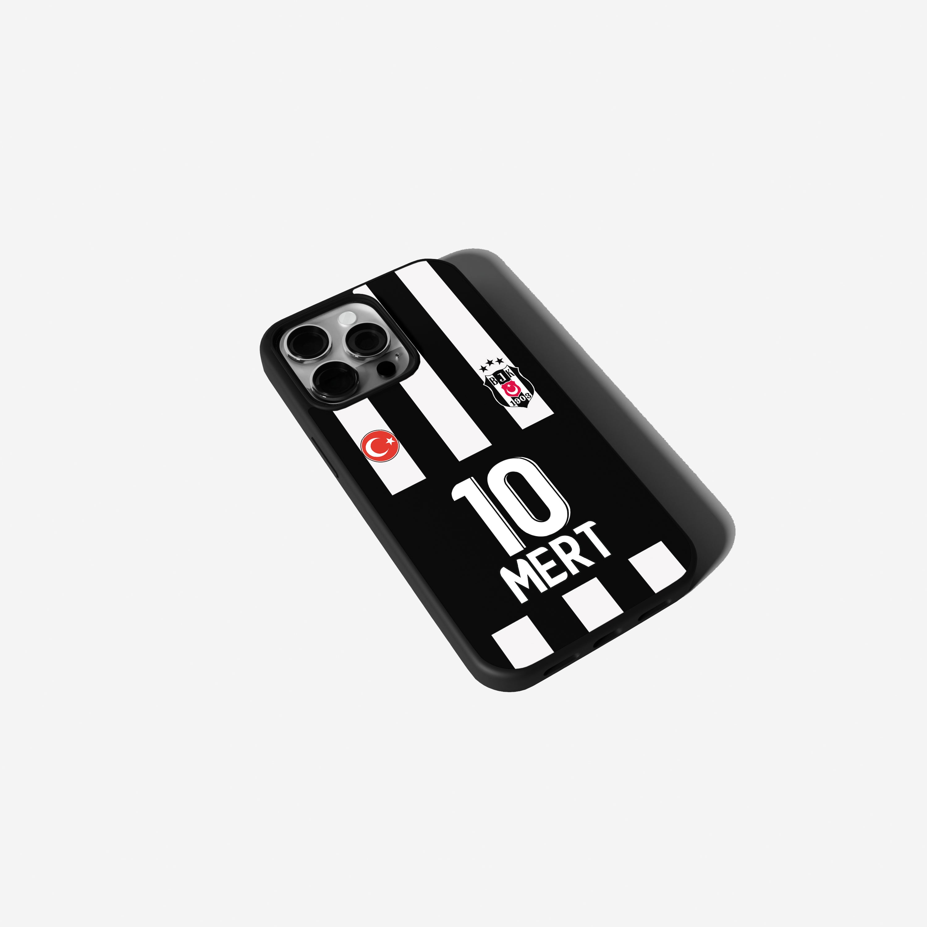Besiktas Trikot Handyhülle im Schwarz-Weiß Design | Kara Kartal Case für iPhone & Samsung | BJK Fußball Hülle