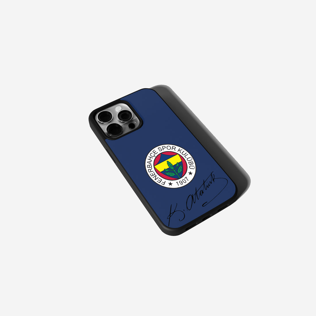 Fenerbahce Handyhülle mit Atatürk Schriftzug Case Gelb-Blau
