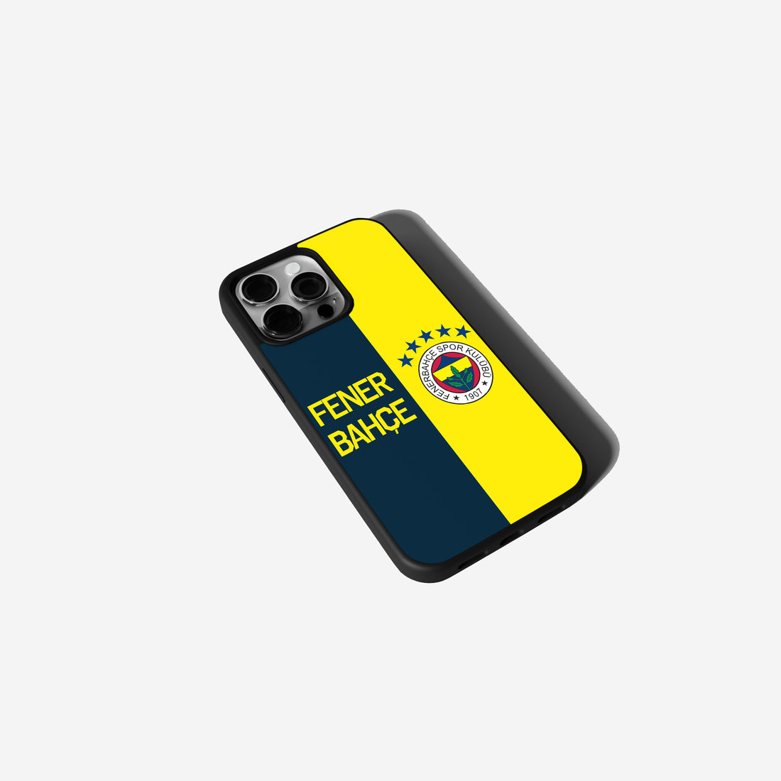 Fenerbahce  Handyhülle Halb Gelb Halb Blau mit Logo & Schriftzug