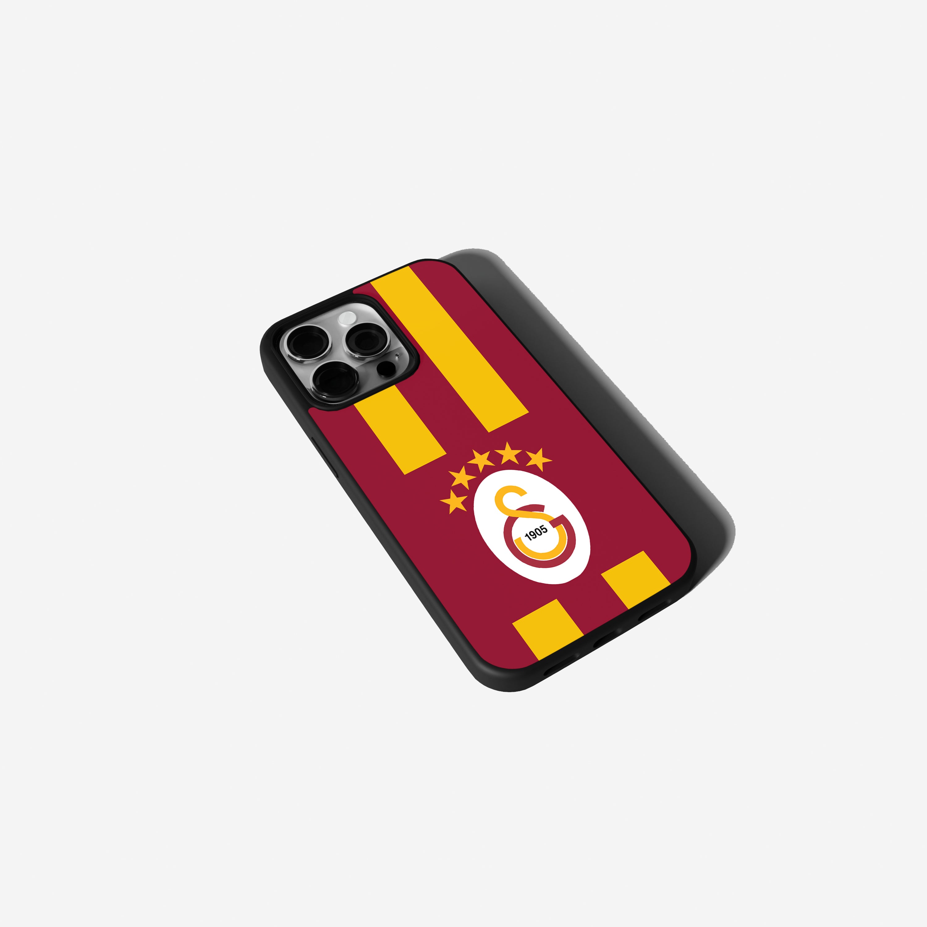 Galatasaray Handyhülle Streifen Design  Rot Gelb mit Logo