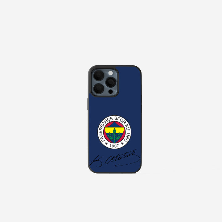 Fenerbahce Handyhülle mit Atatürk Schriftzug Case Gelb-Blau