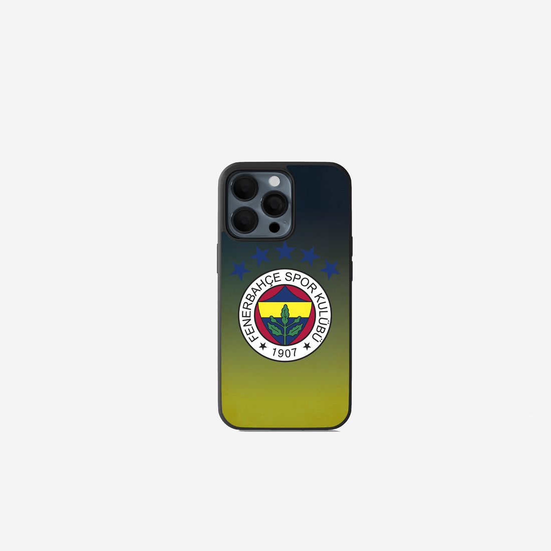 Fenerbahce Handyhülle mit Logo & dynamischem Farbverlauf Gelb Dunkelblau | Modernes Kanarya 2D Case für iPhone & Samsung Fußball Cover