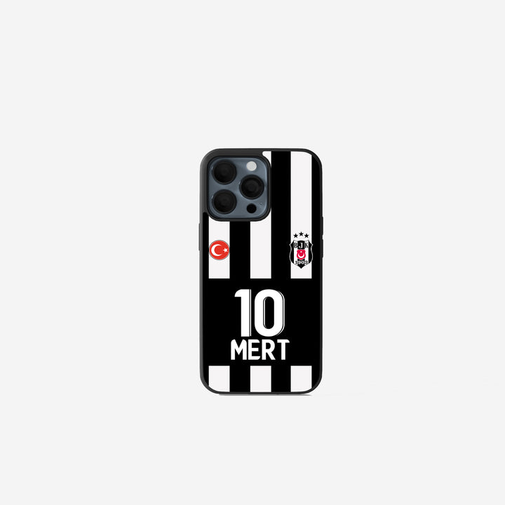 Besiktas Trikot Handyhülle im Schwarz-Weiß Design | Kara Kartal Case für iPhone & Samsung | BJK Fußball Hülle