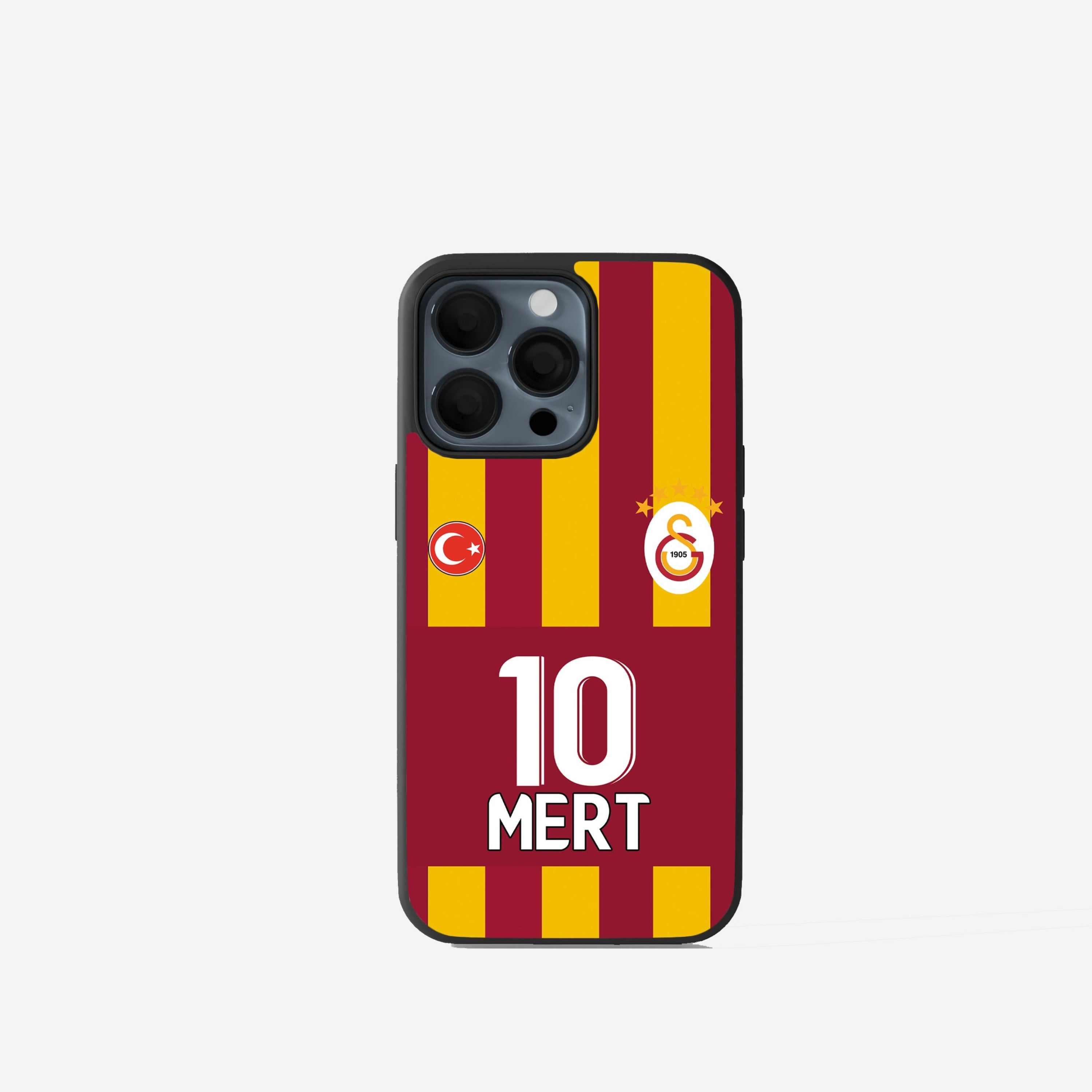 Galatasaray Hülle Trikot Design Rot Gelb Case mit Logo Handyhülle für iPhone & Samsung perfekte Geschenk Idee für echte GS Fans