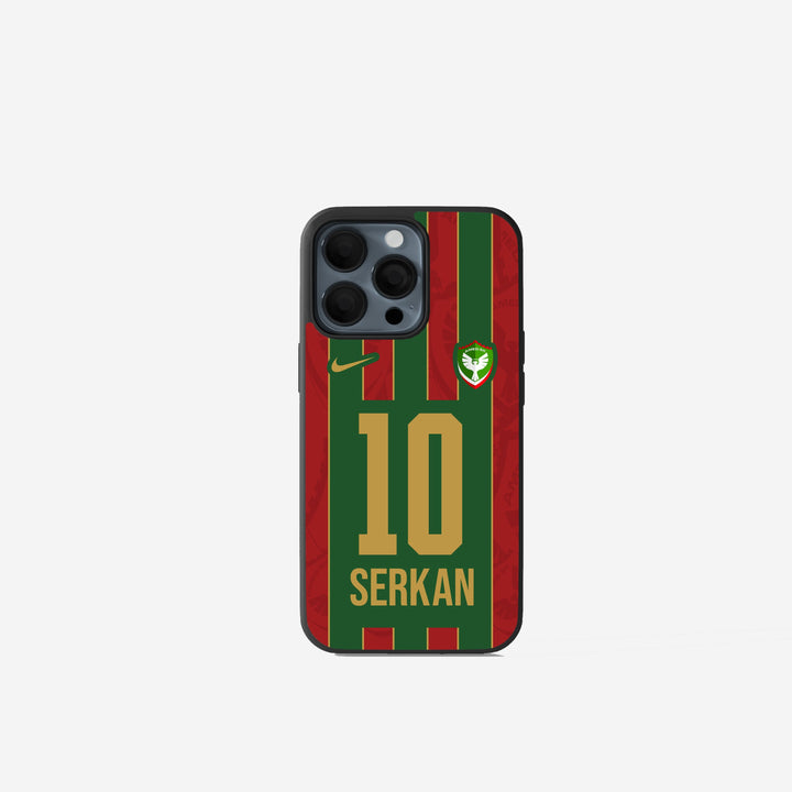Amedspor Handyhülle im Heimtrikot Design, bedruckte Amedspor Phone Case mit Vereinsfarben in Gelb-Rot