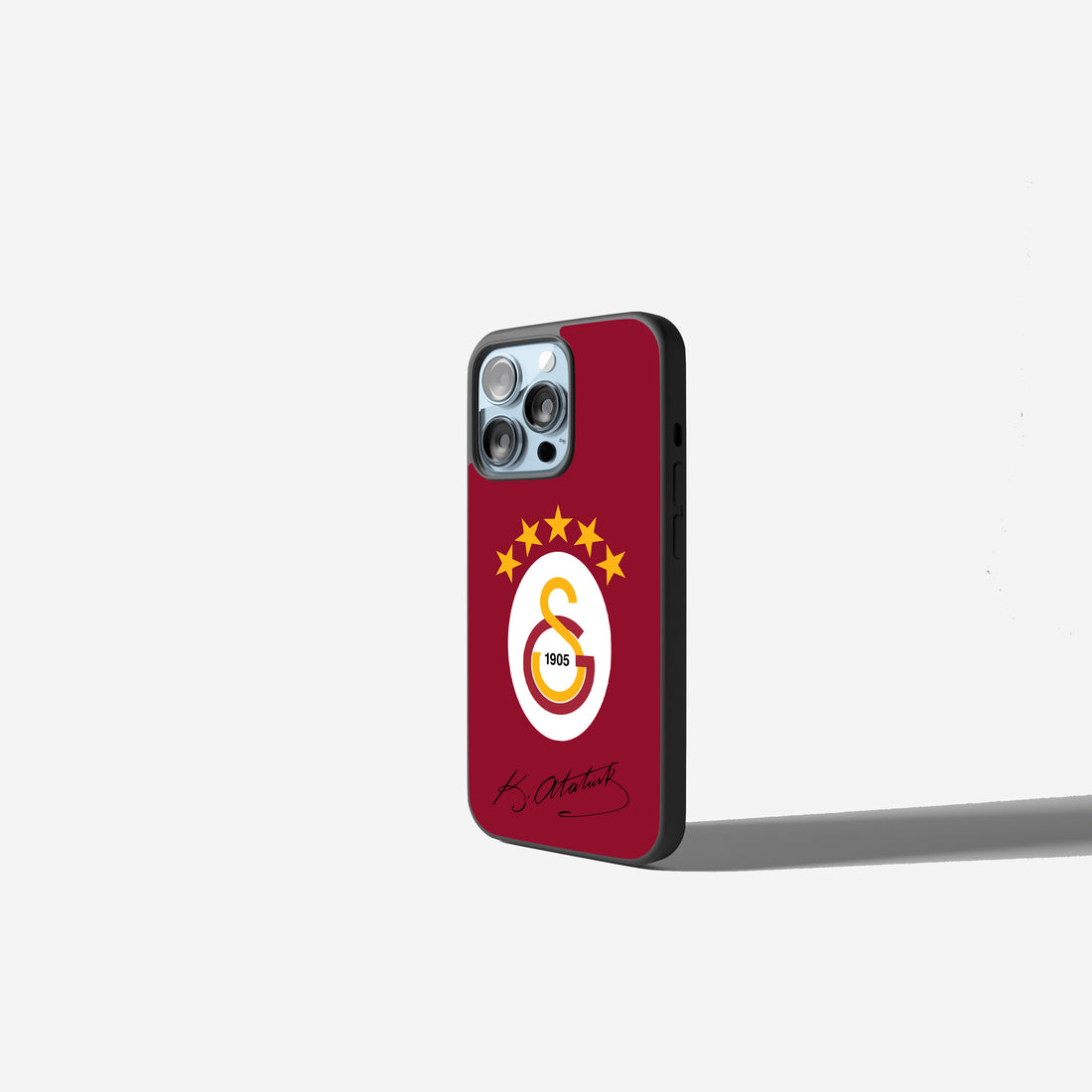 Galatasaray Handyhülle mit Logo & Atatürk Schrift Silikon Case perfekte Geschenkidee für Gala Anhänger