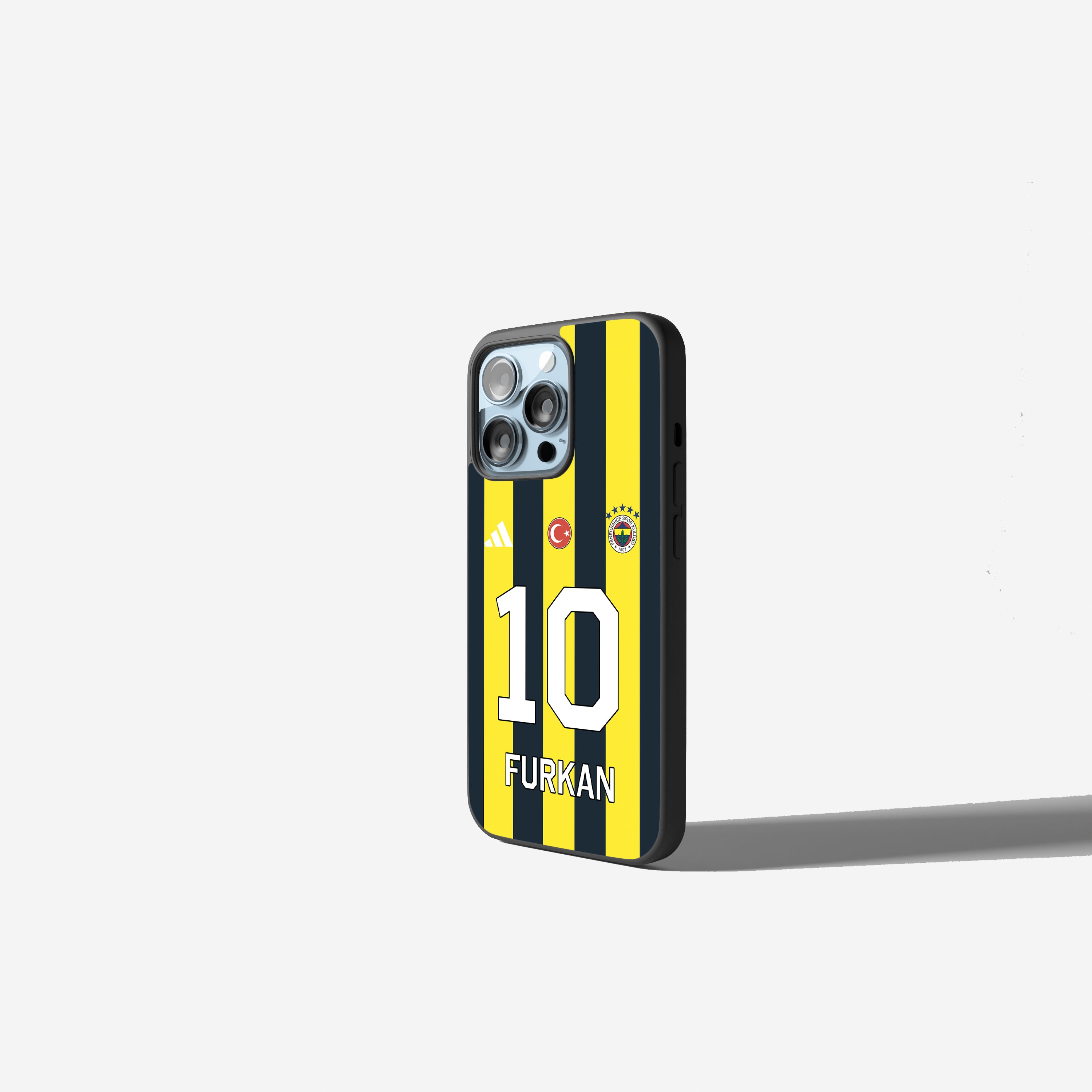 Personalisierte Fenerbahce Handyhülle im Trikotdesign mit Name und Nummer