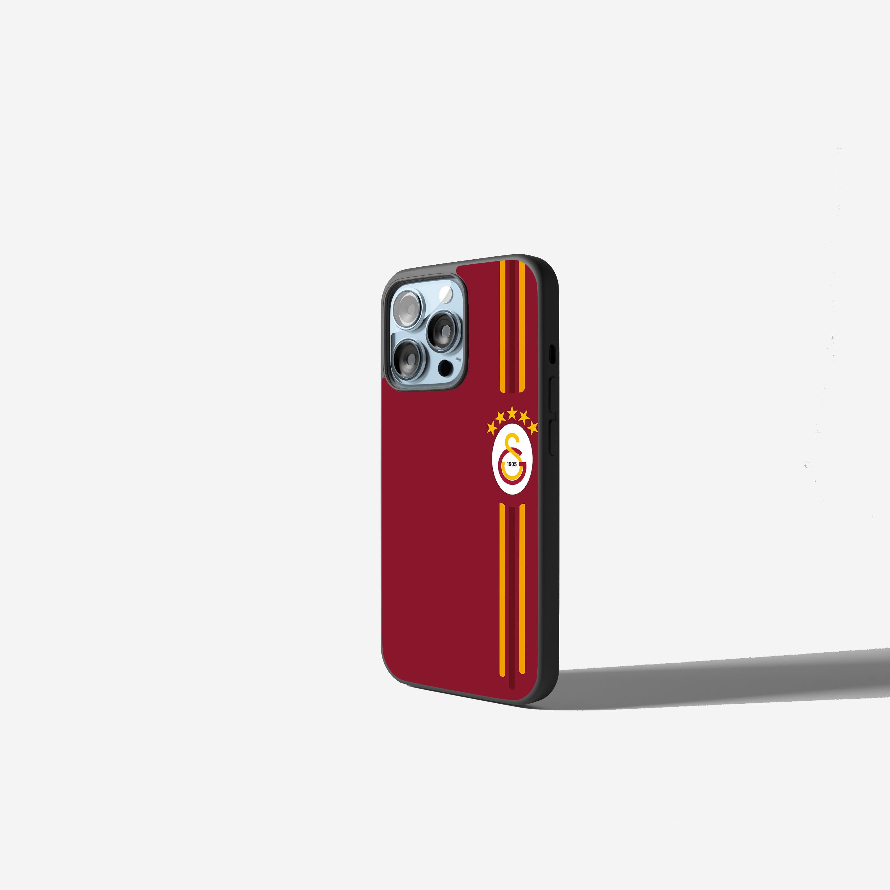 Galatasaray Hülle Rot mit Linien & Logo  GS Design Handyhülle für iPhone & Samsung