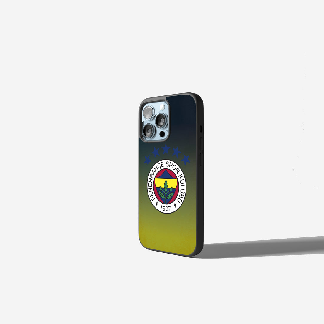 Fenerbahce Handyhülle mit Logo & dynamischem Farbverlauf Gelb Dunkelblau | Modernes Kanarya 2D Case für iPhone & Samsung Fußball Cover
