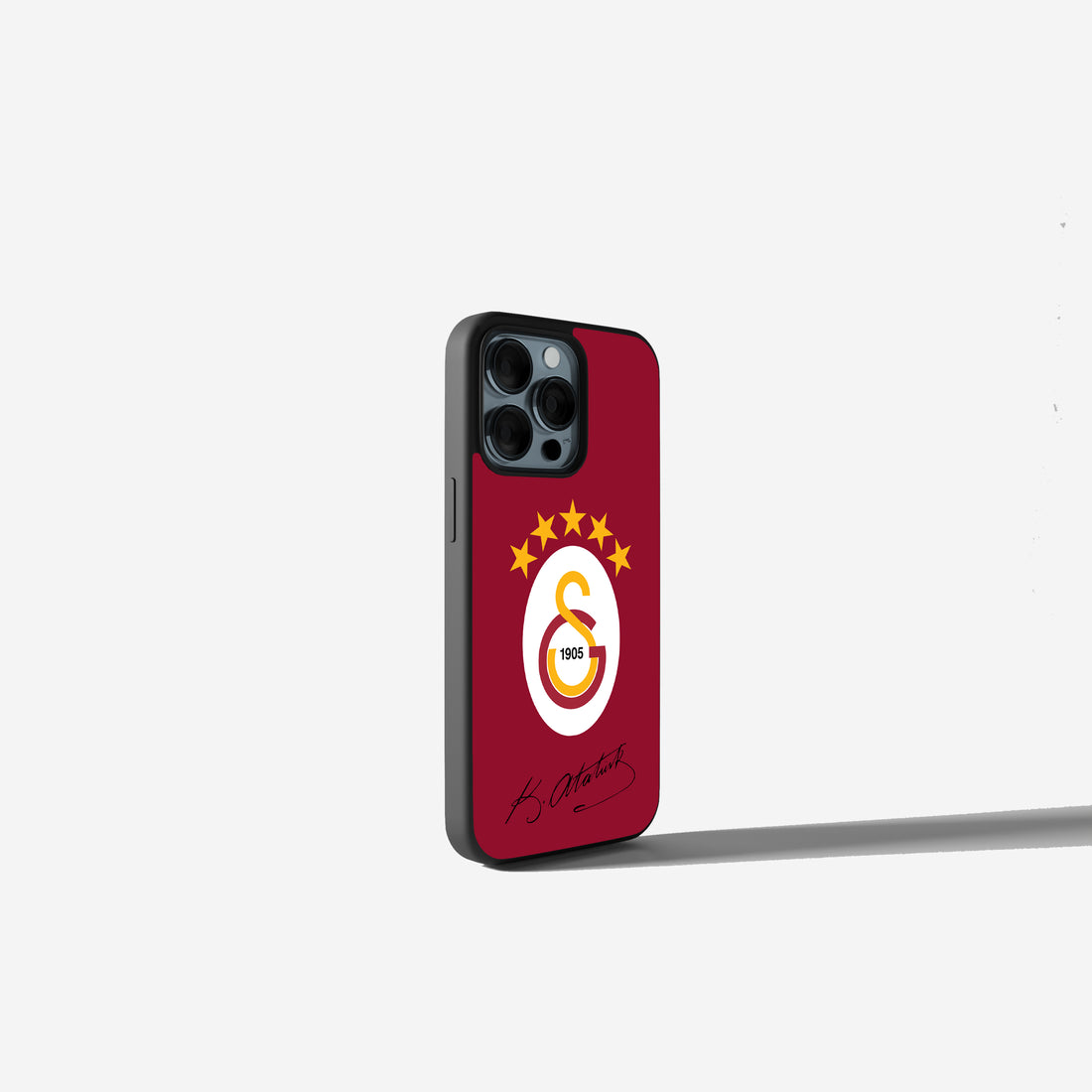 Galatasaray Handyhülle mit Logo & Atatürk Schrift Silikon Case perfekte Geschenkidee für Gala Anhänger
