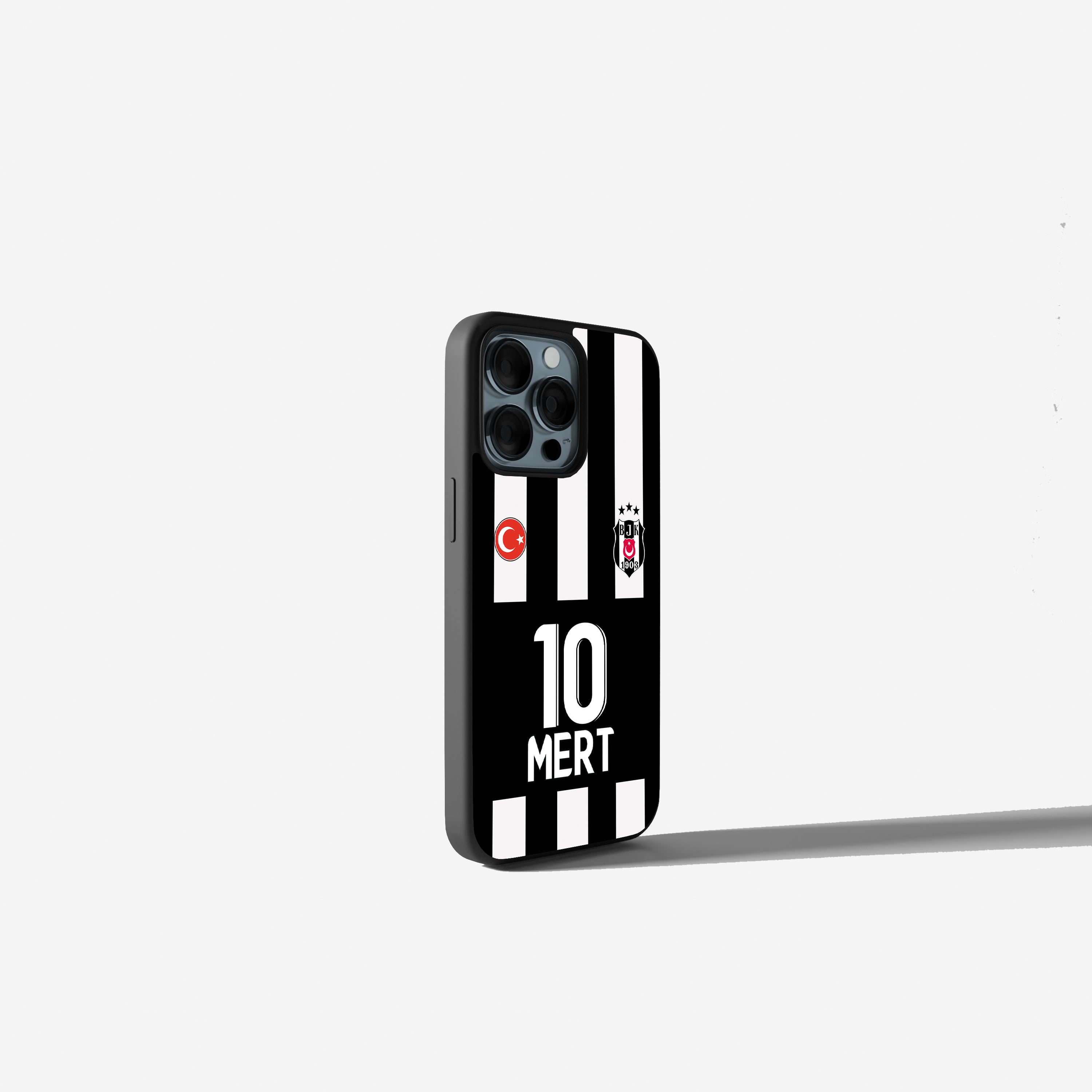 Besiktas Trikot Handyhülle im Schwarz-Weiß Design | Kara Kartal Case für iPhone & Samsung | BJK Fußball Hülle
