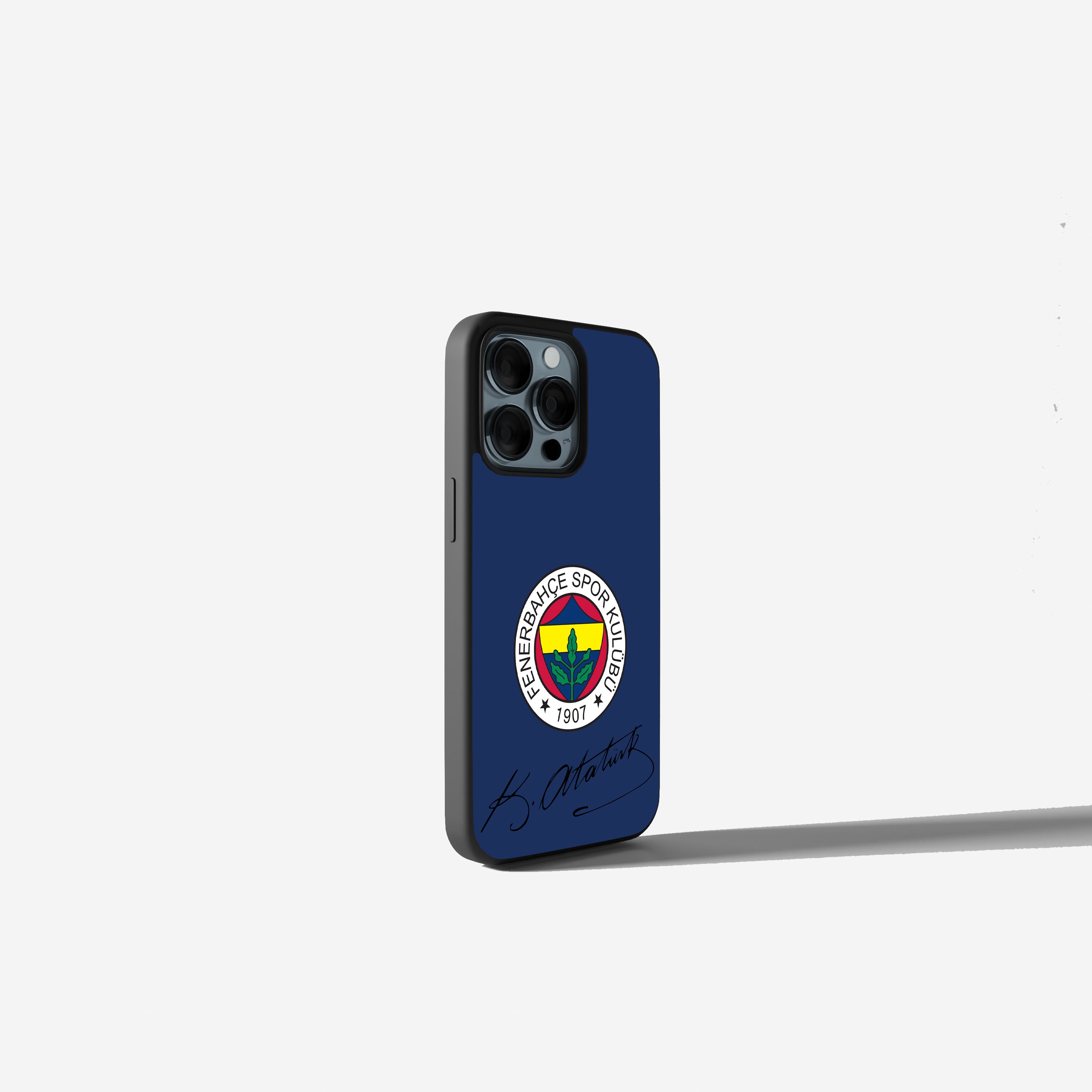 Fenerbahce Handyhülle mit Atatürk Schriftzug Case Gelb-Blau