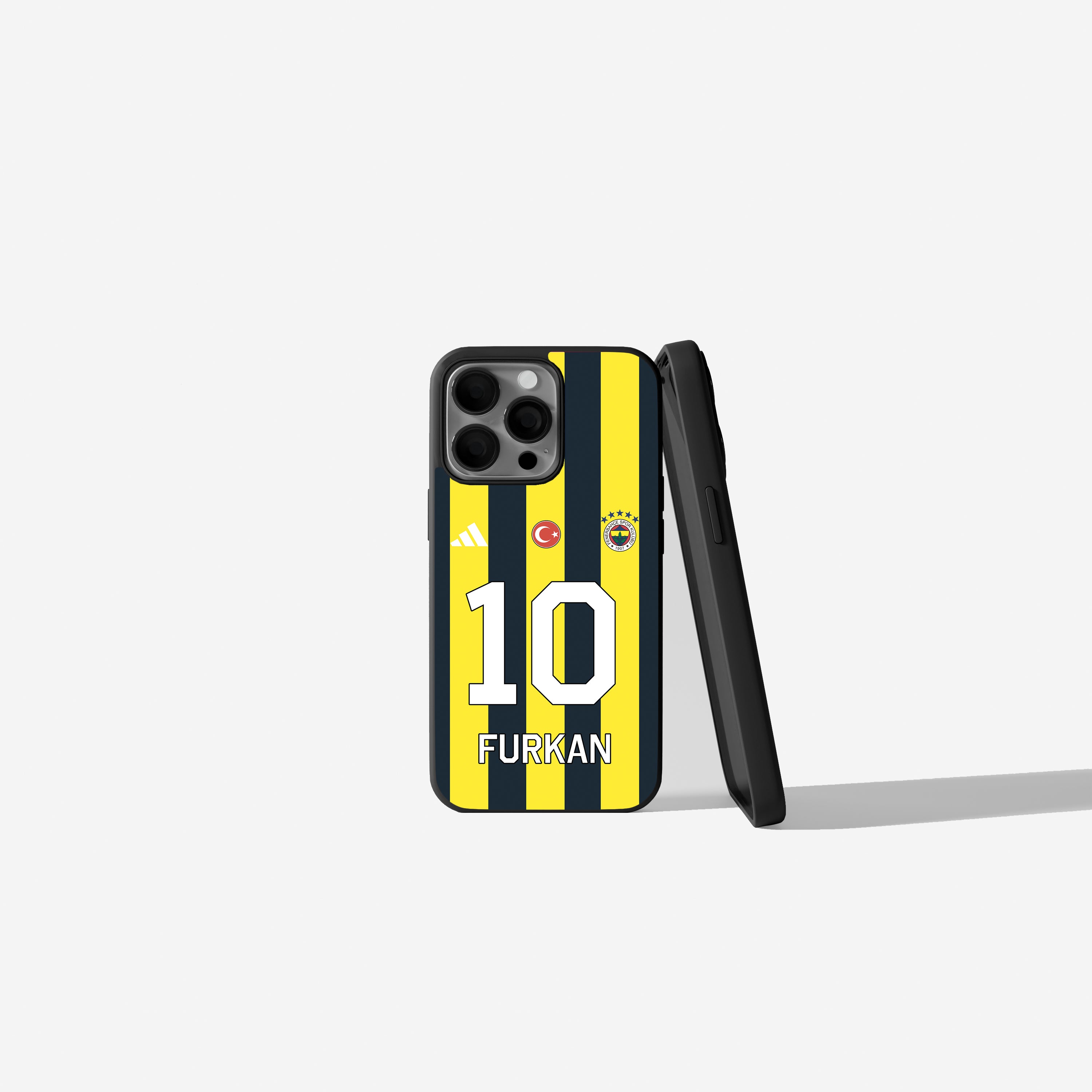 Personalisierte Fenerbahce Handyhülle im Trikotdesign mit Name und Nummer