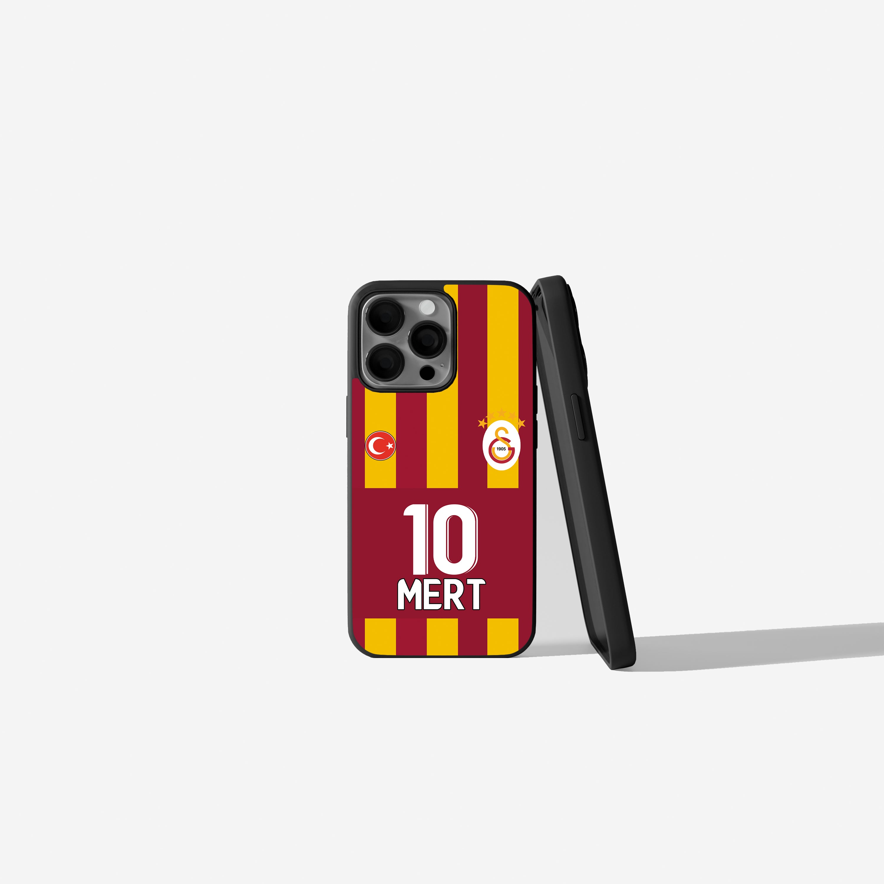 Galatasaray Hülle Trikot Design Rot Gelb Case mit Logo Handyhülle für iPhone & Samsung perfekte Geschenk Idee für echte GS Fans
