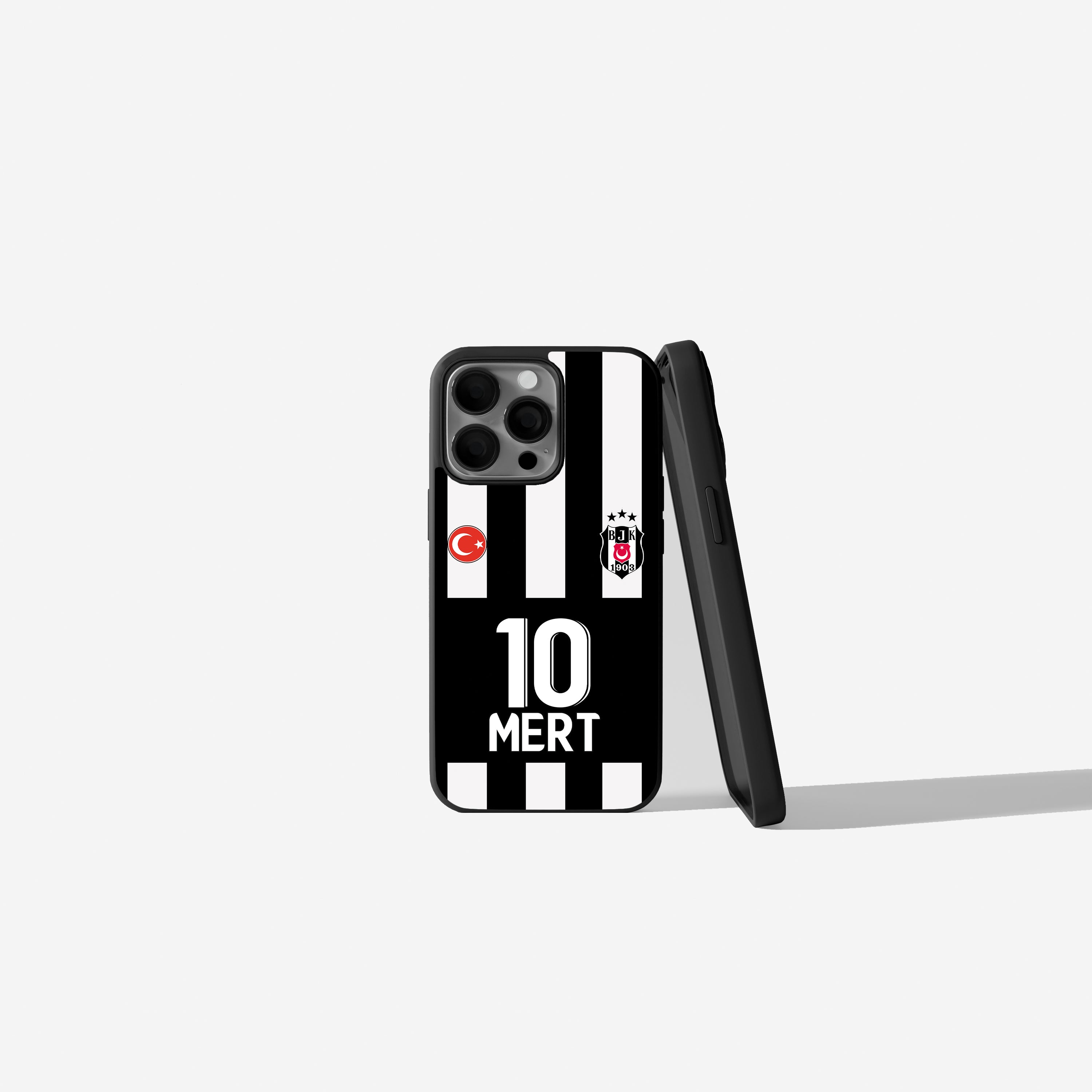 Besiktas Trikot Handyhülle im Schwarz-Weiß Design | Kara Kartal Case für iPhone & Samsung | BJK Fußball Hülle