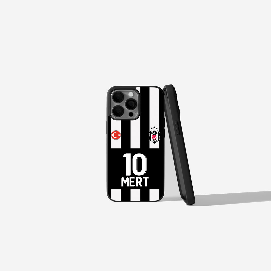 Besiktas Trikot Handyhülle im Schwarz-Weiß Design | Kara Kartal Case für iPhone & Samsung | BJK Fußball Hülle