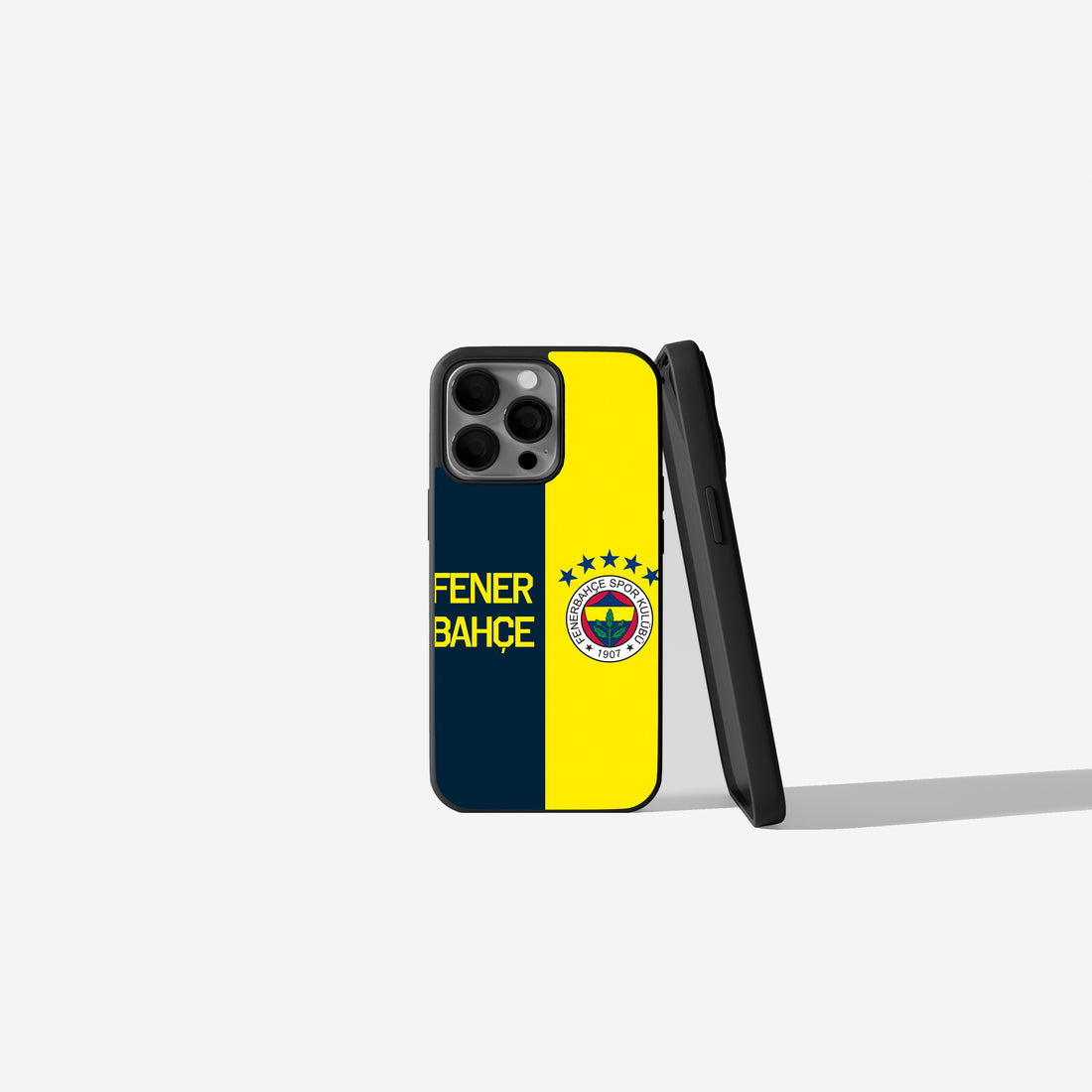 Fenerbahce  Handyhülle Halb Gelb Halb Blau mit Logo & Schriftzug