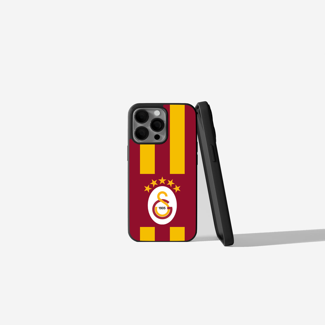 Galatasaray Handyhülle Streifen Design  Rot Gelb mit Logo