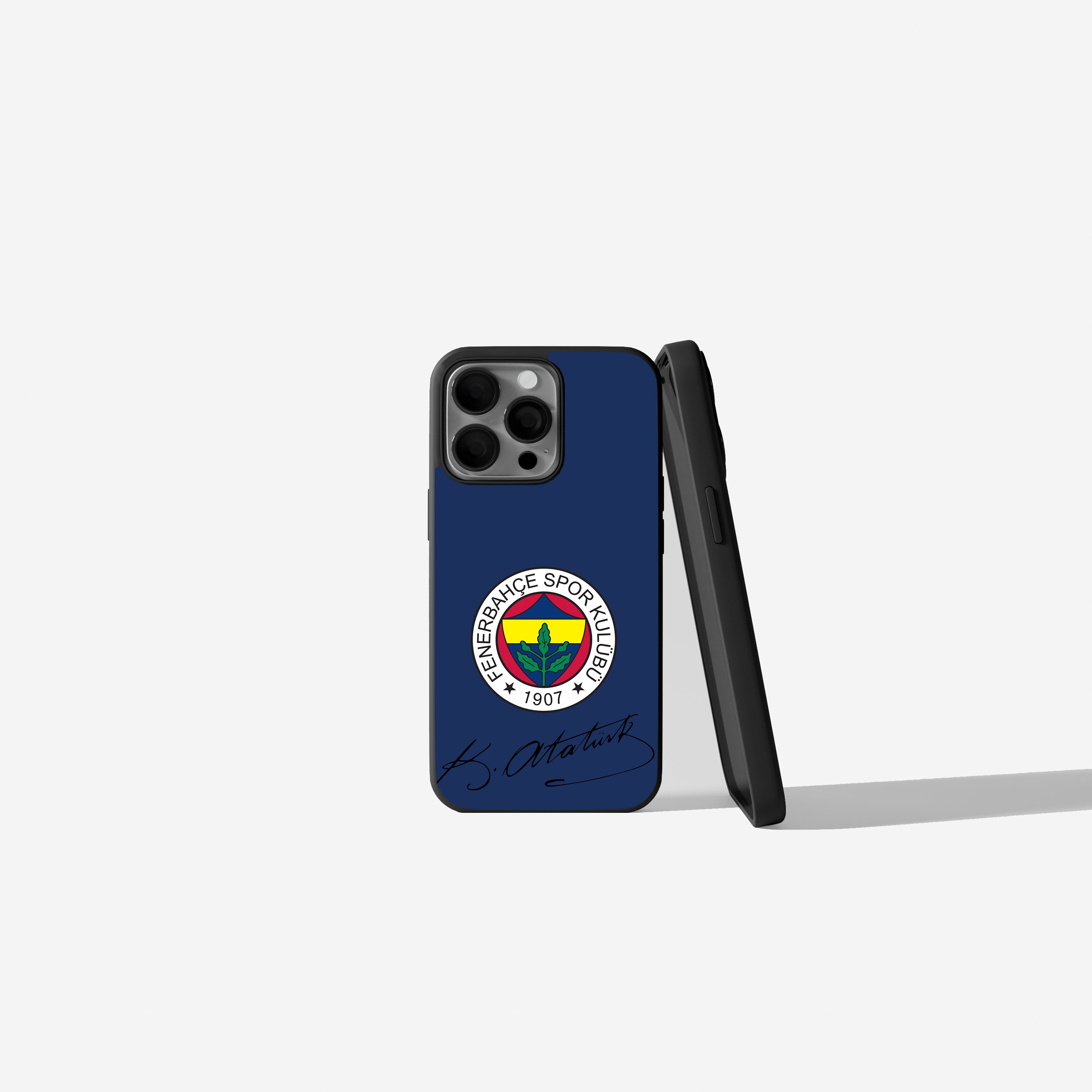 Fenerbahce Handyhülle mit Atatürk Schriftzug Case Gelb-Blau