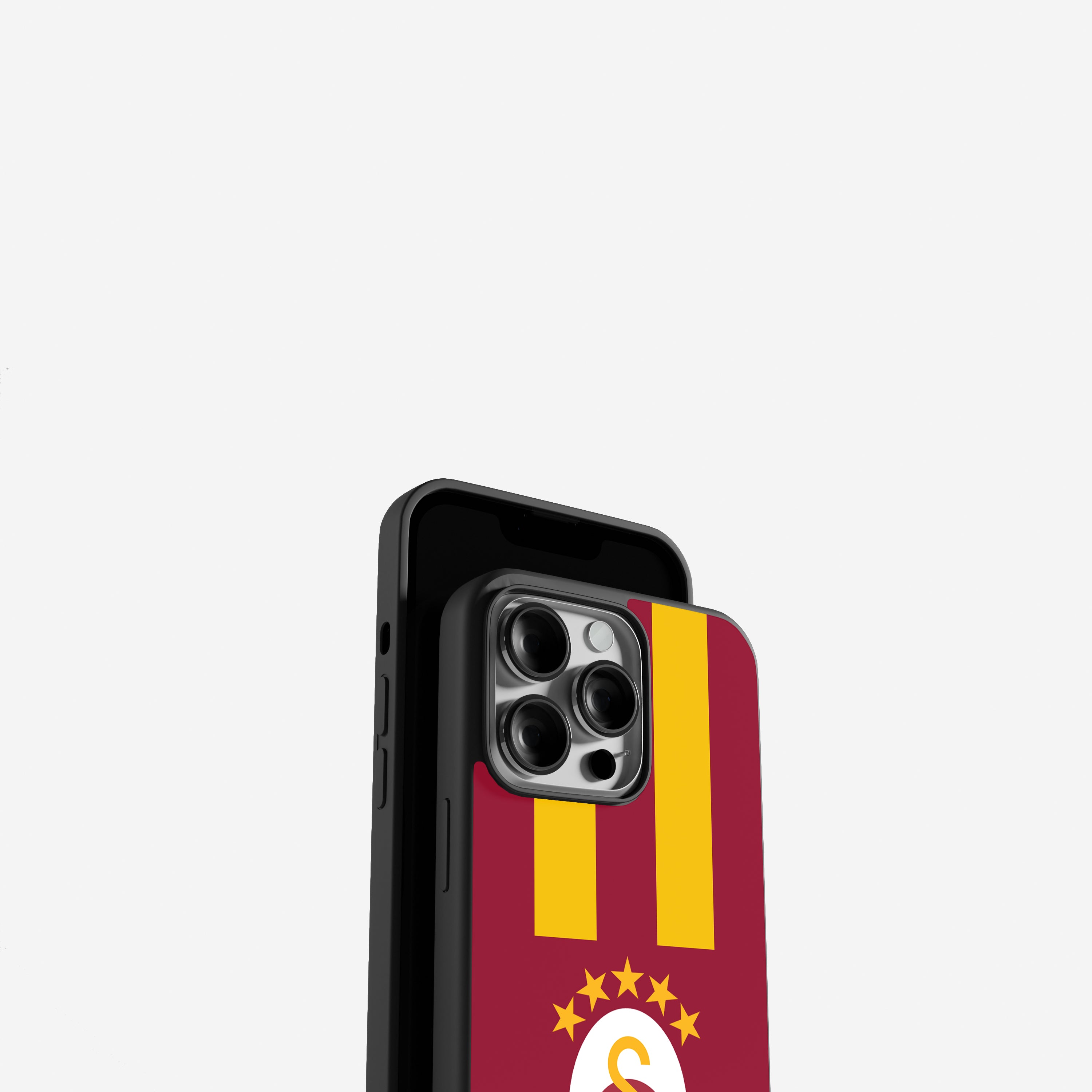 Galatasaray Handyhülle Streifen Design  Rot Gelb mit Logo
