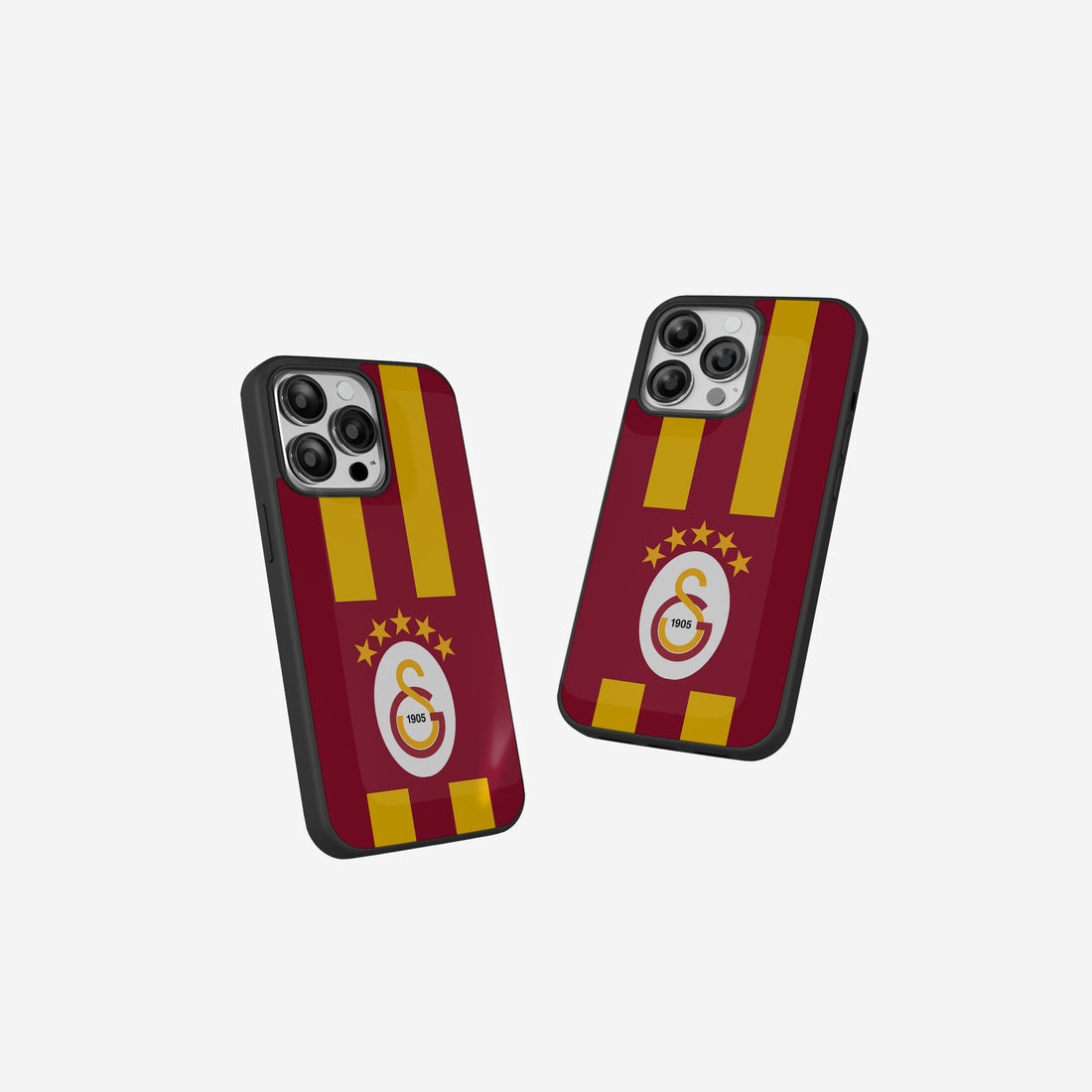 Galatasaray Handyhülle Streifen Design  Rot Gelb mit Logo