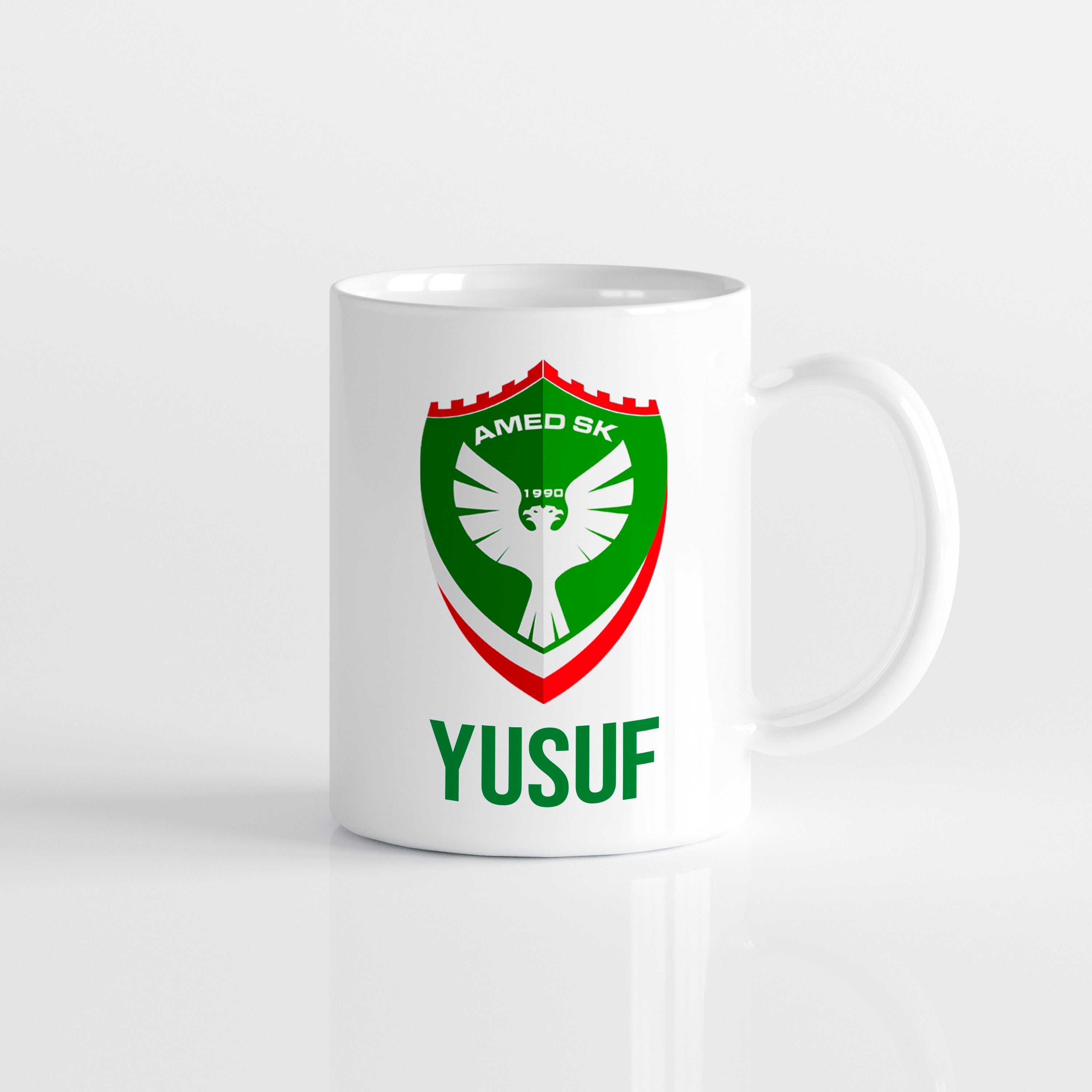 Amedspor Tasse mit Wunschname Personalisierte  Hochwertiger Keramikbecher mit Amed SK Logo