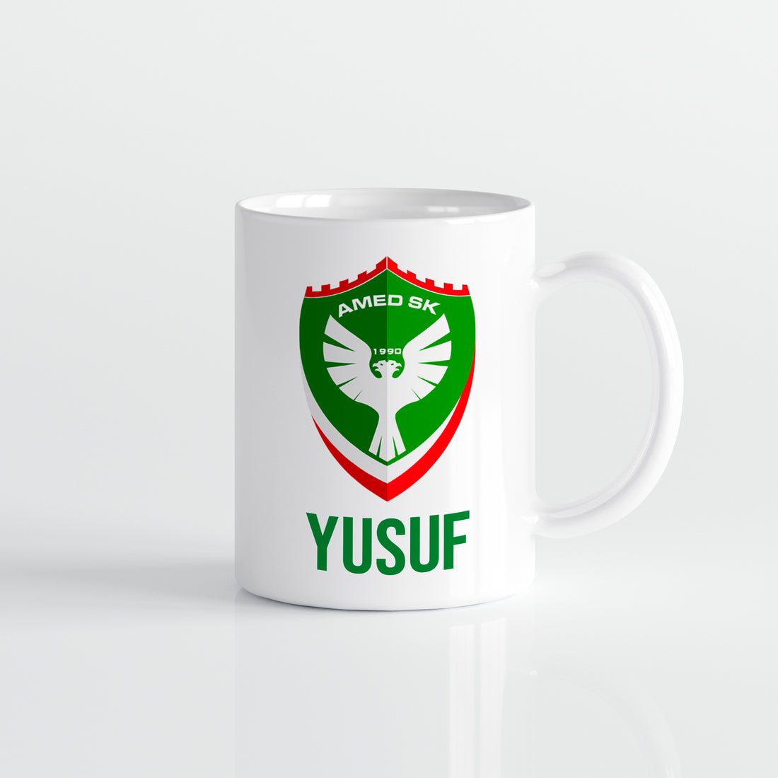 Amedspor Tasse mit Wunschname Personalisierte  Hochwertiger Keramikbecher mit Amed SK Logo