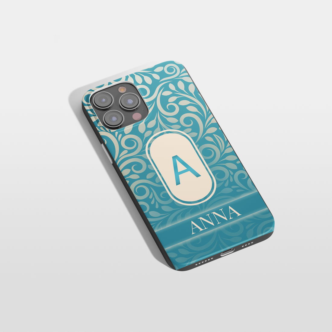 Elegante Blumen Handyhülle  Personalisierbar mit Namen Romantisch & stilvoll