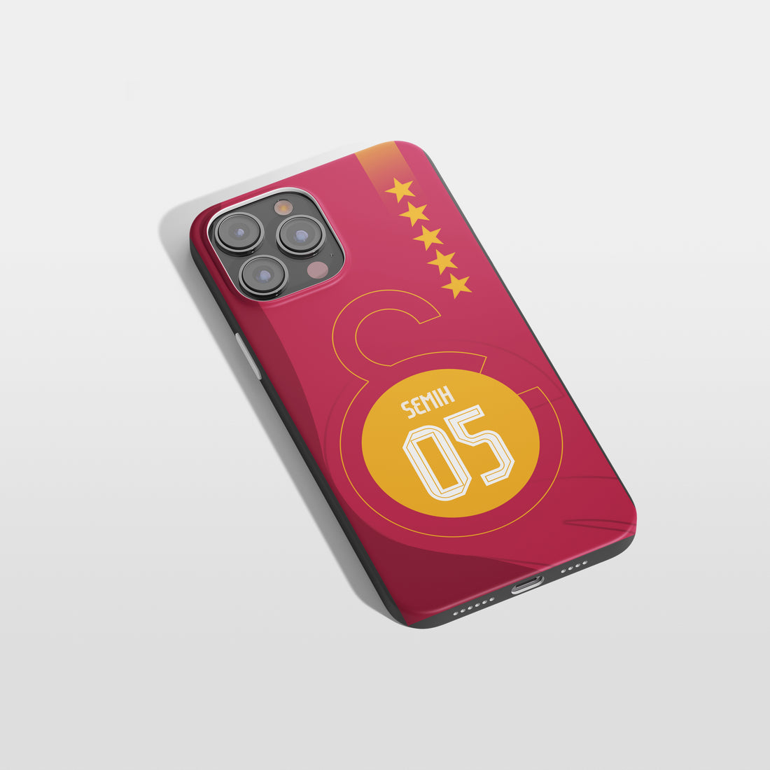 Galatasaray Case Handyhülle im Rot-Gelben Design mit Logo und 5 Sternen