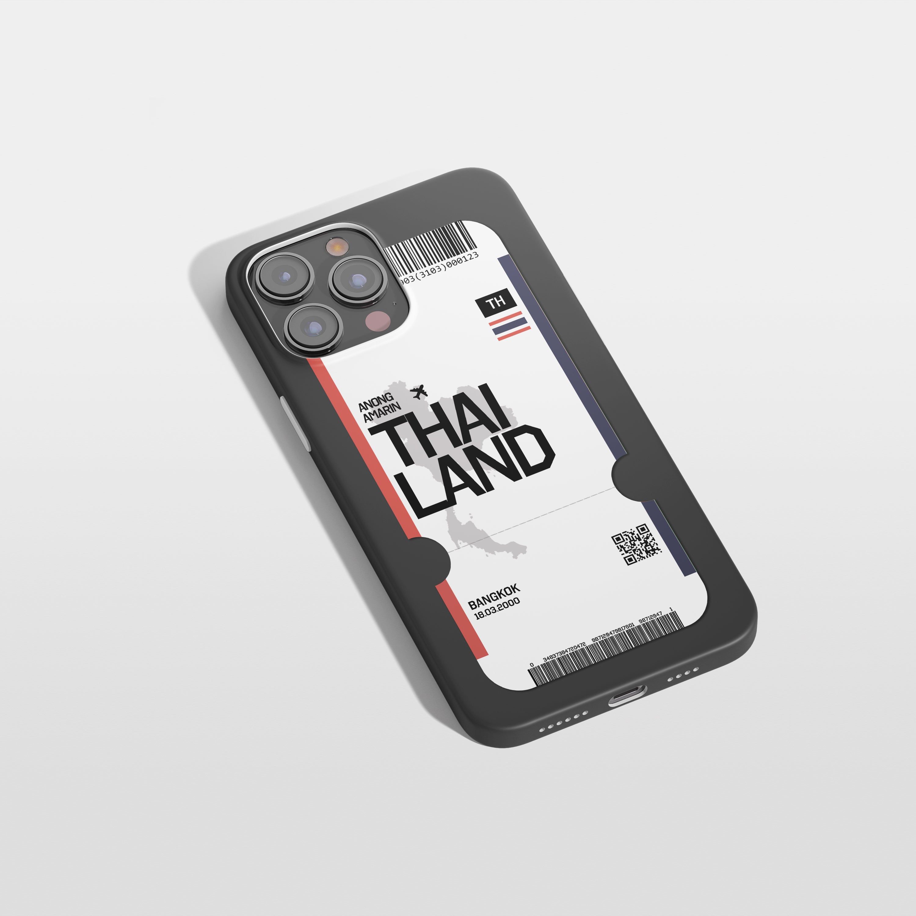 Thailand Handyhülle im Flugticket-Design