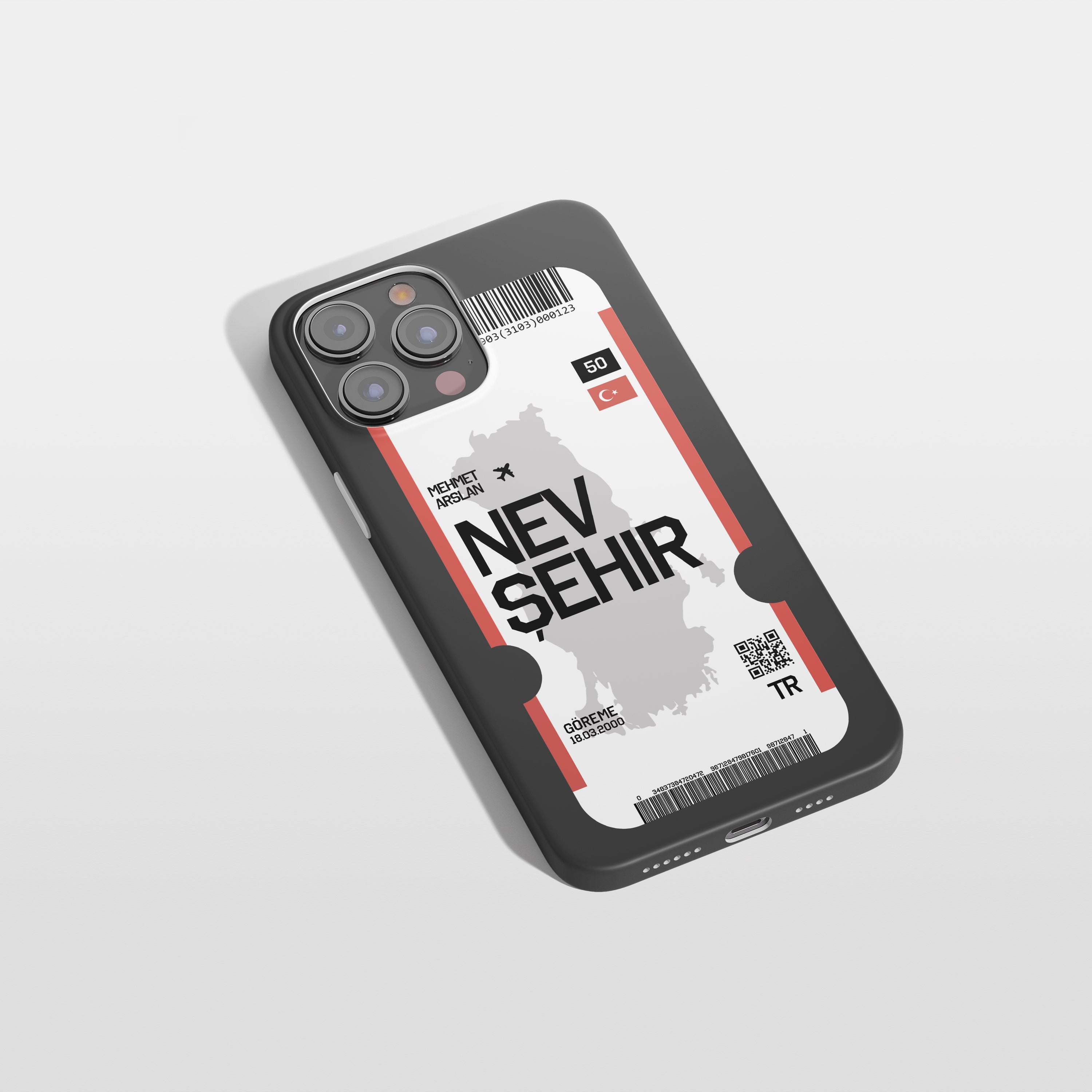 Handyhülle Flugticket Design – Alle Städte der Türkei personalisierbar