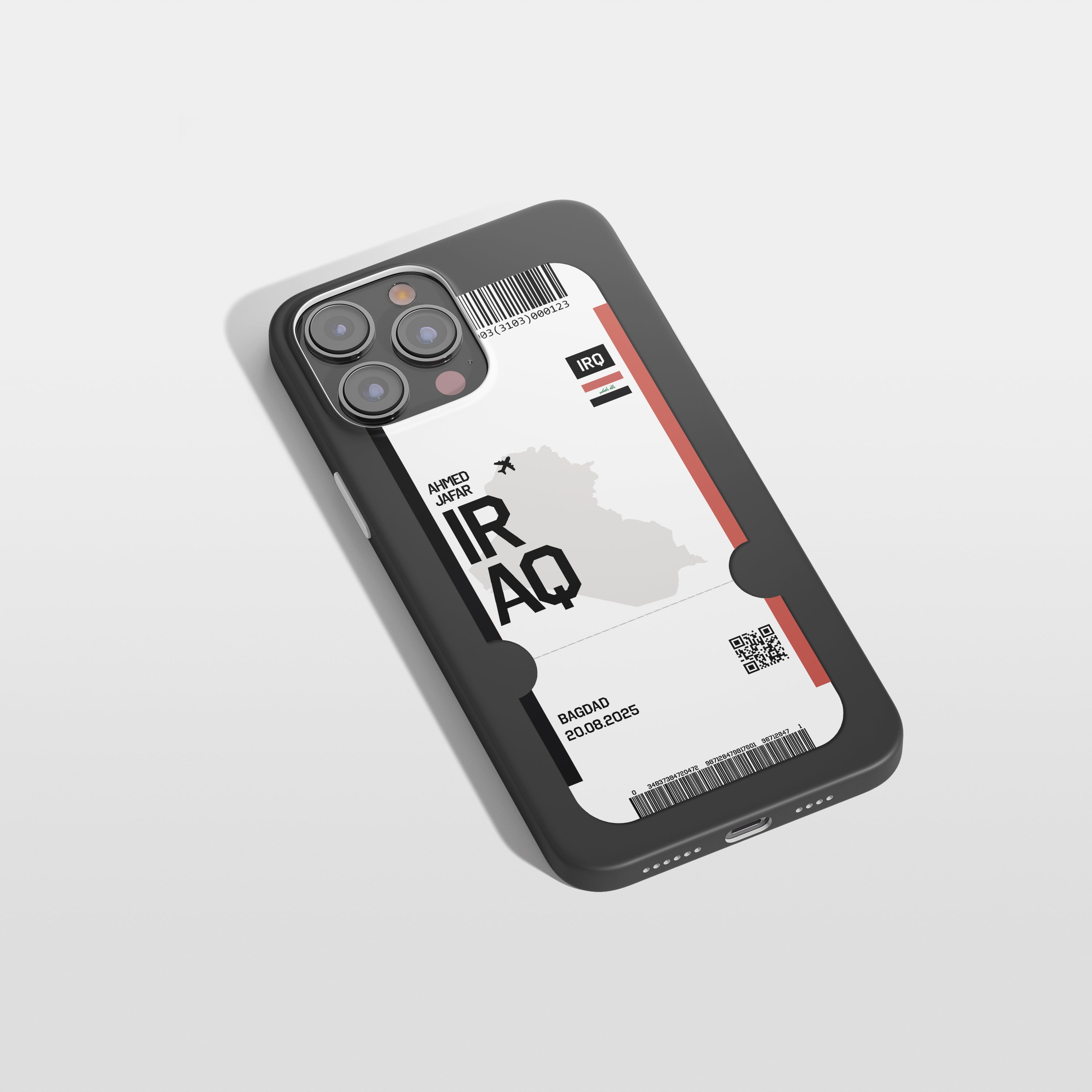 Irak Handyhülle im Flugticket-Design