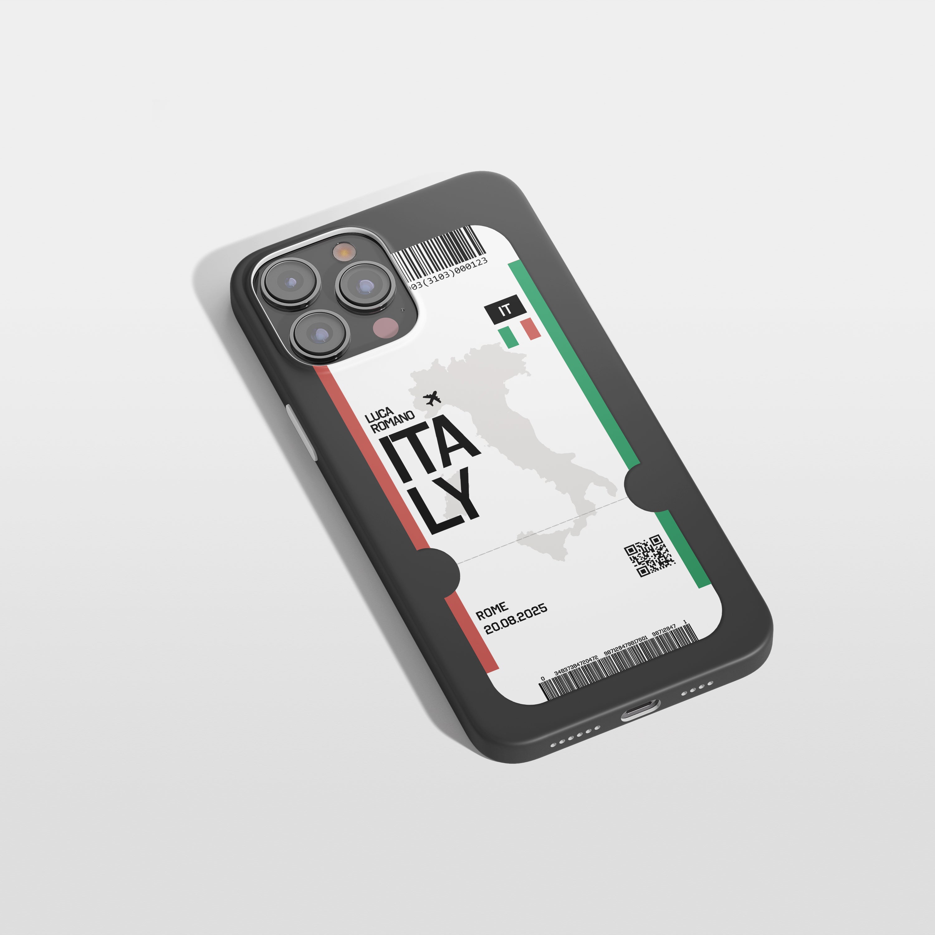 Italien Handyhülle im Flugticket-Design