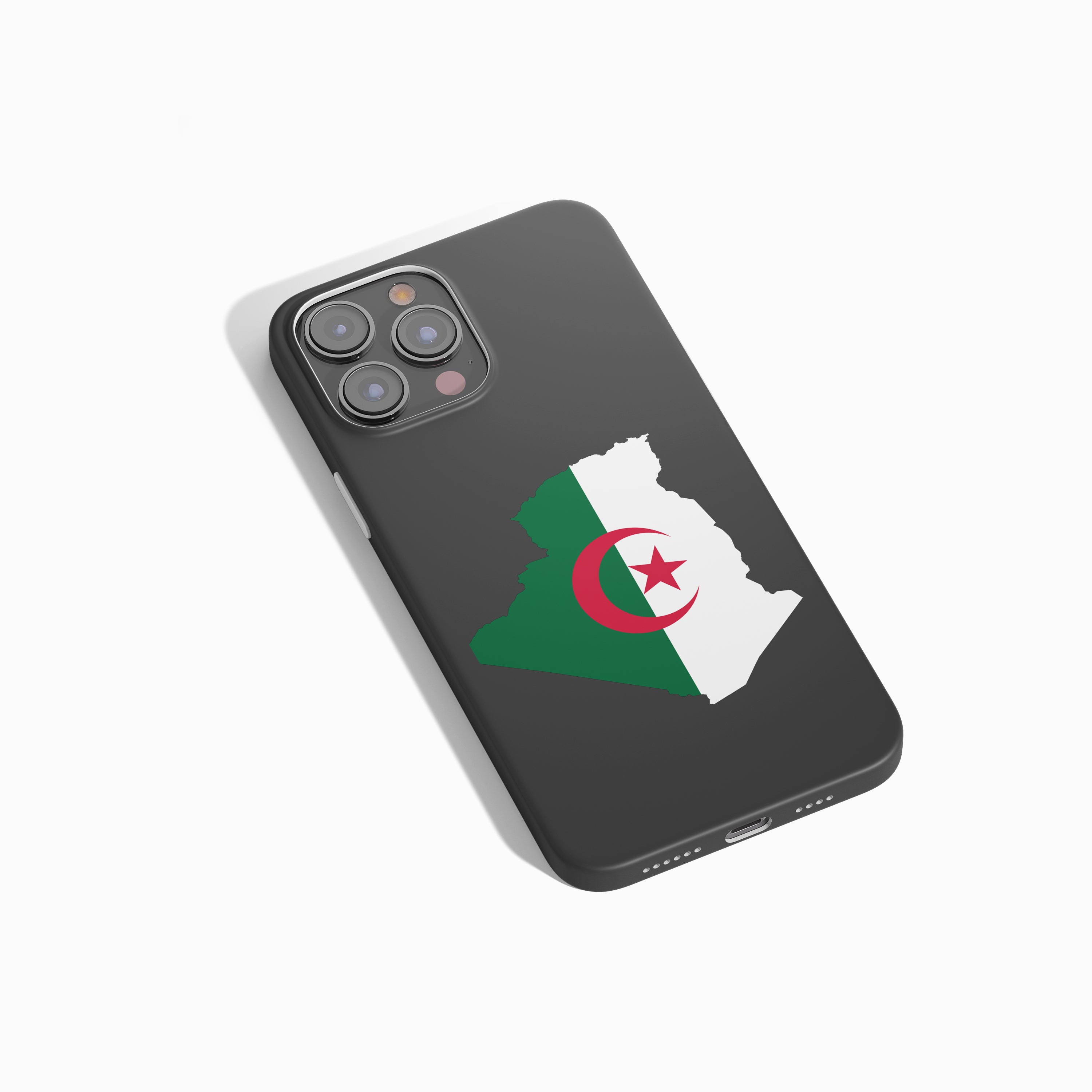 Algerien Handyhülle mit Länderkarte & Nationalwappen