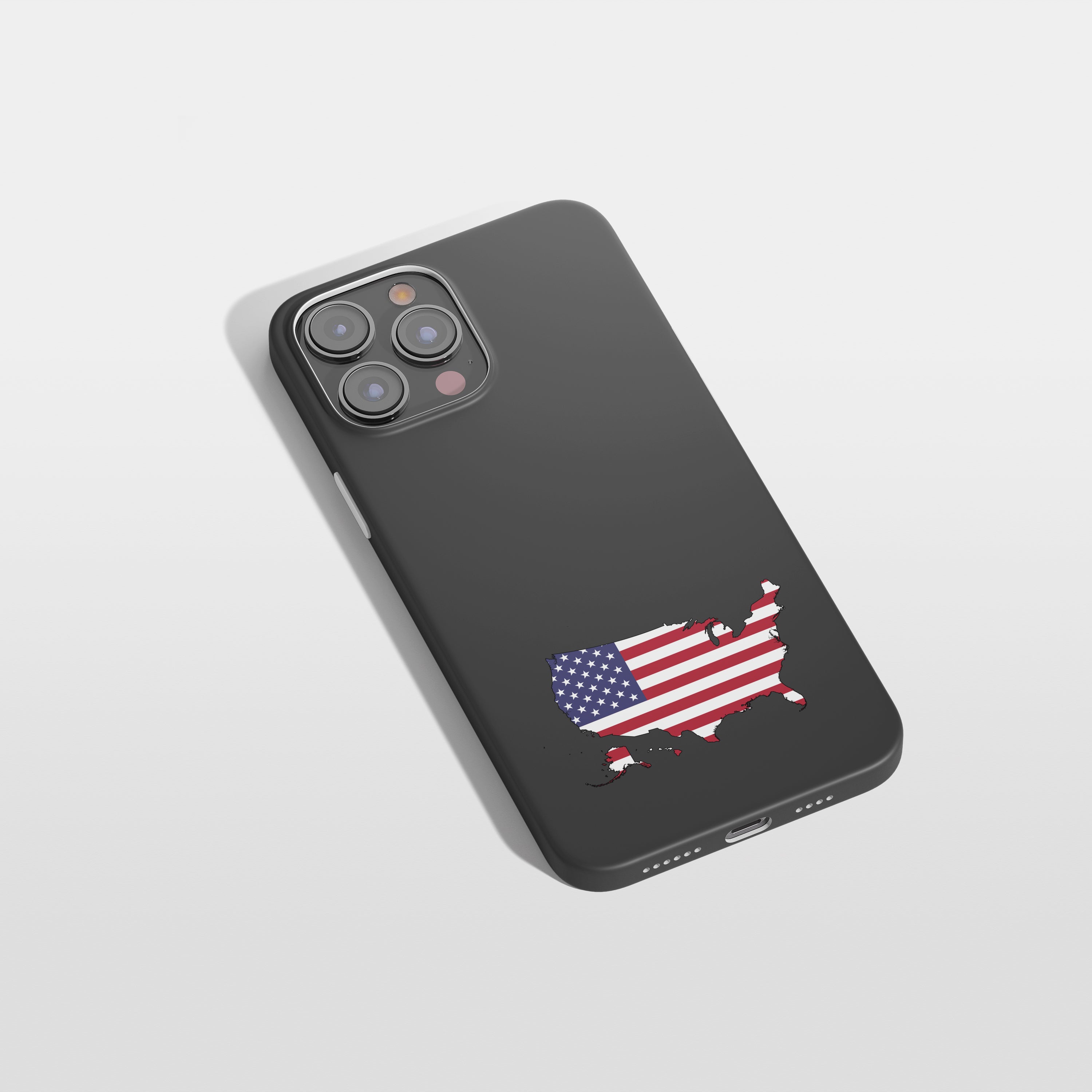 Handyhülle USA mit Länderkarte & Nationalwappen – personalisiert & stilvoll