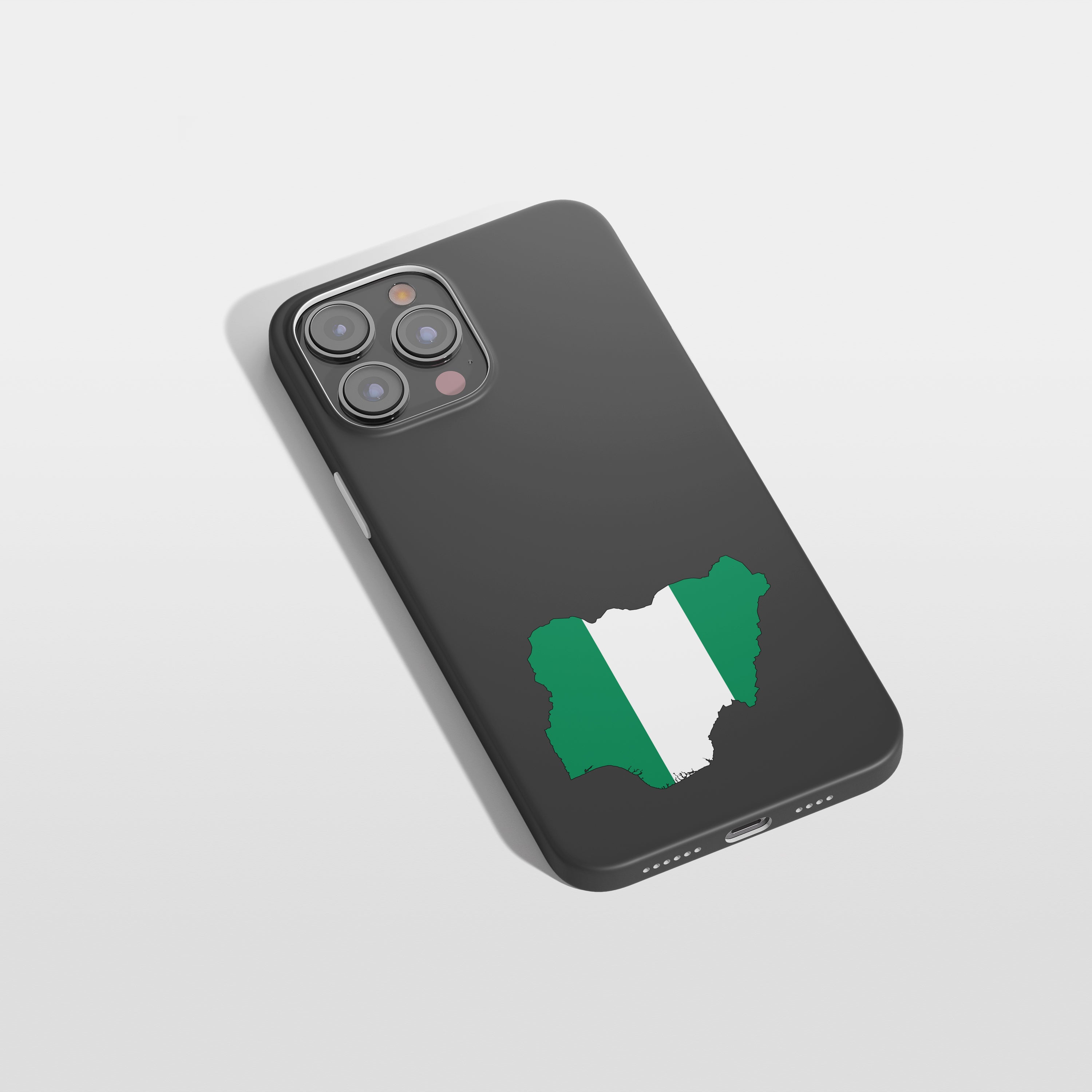 Nigeria Handyhülle mit Länderkarte & Nationalwappen – personalisierbar, hochwertig