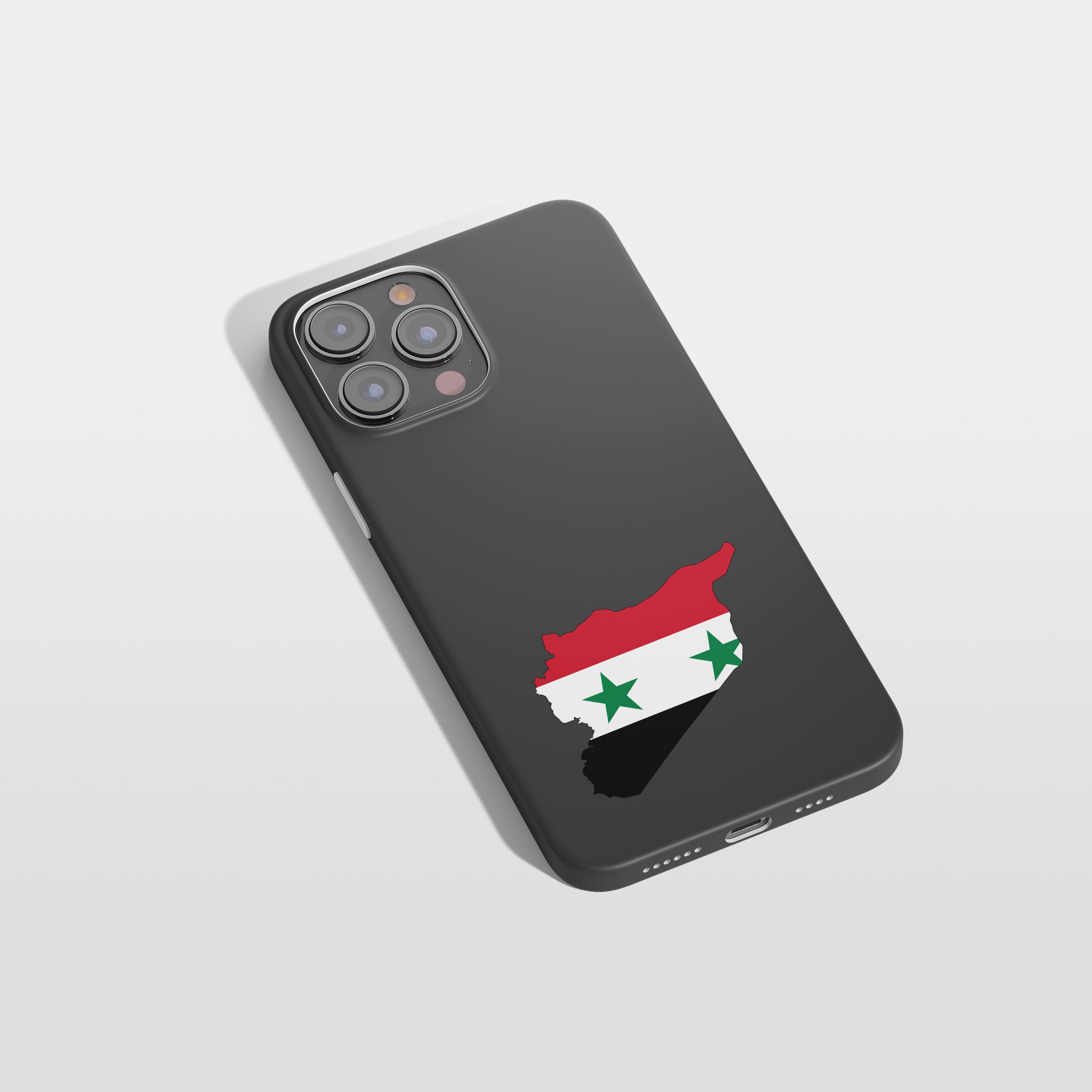 Handyhülle Syrien mit Länderkarte & Nationalwappen – personalisierbar & stilvoll