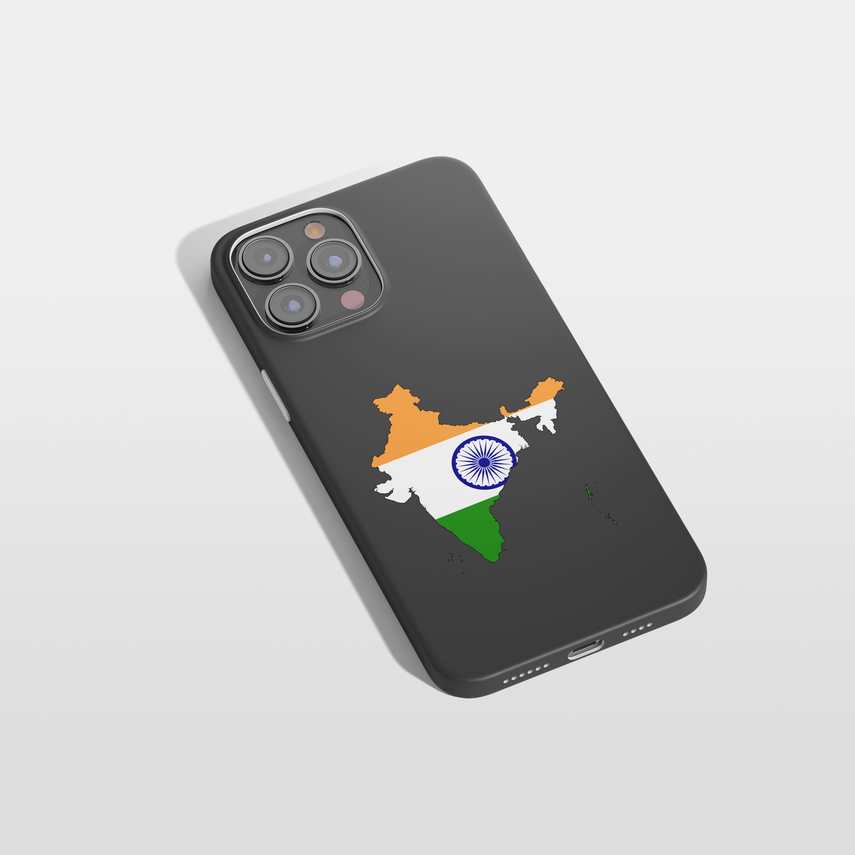 Indien Handyhülle mit Länderkarte & Nationalwappen – Schutz, Stil & persönliche Bedruckung