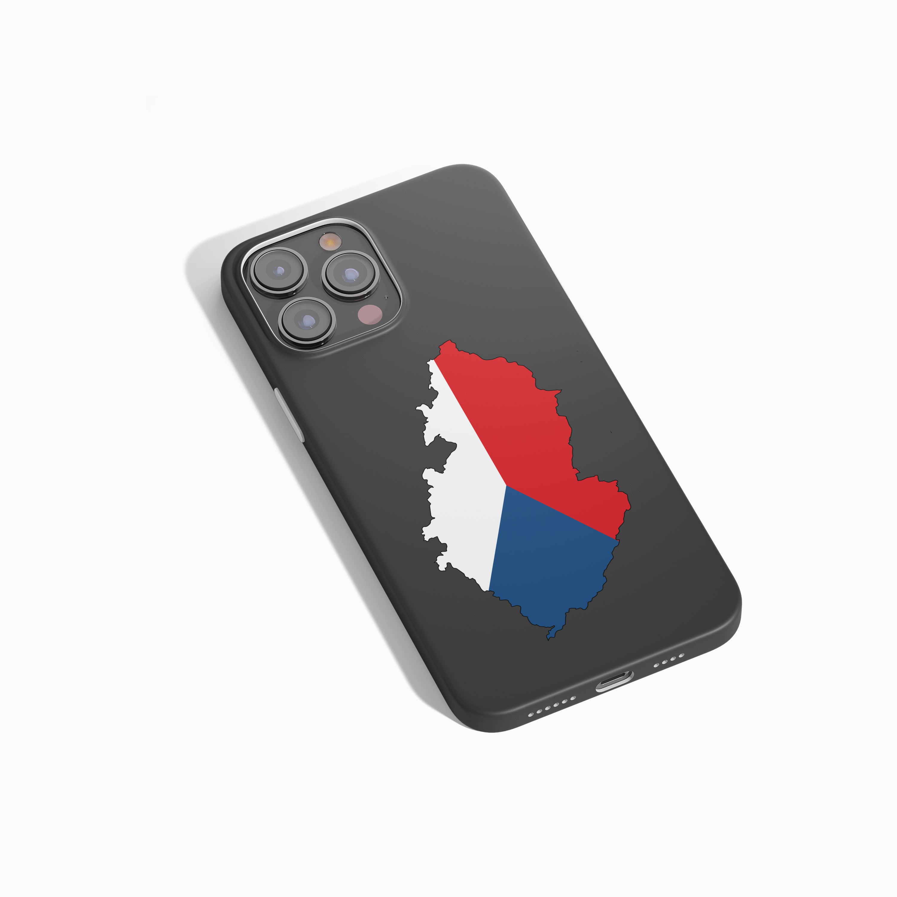 Handyhülle Tschechien mit Länderkarte & Nationalwappen – personalisierbar & stilvoll