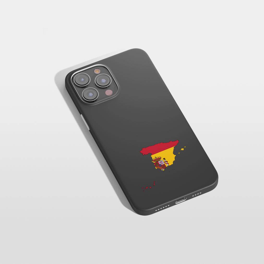 Handyhülle Spanien mit Länderkarte & Nationalwappen – personalisierbar & stilvoll