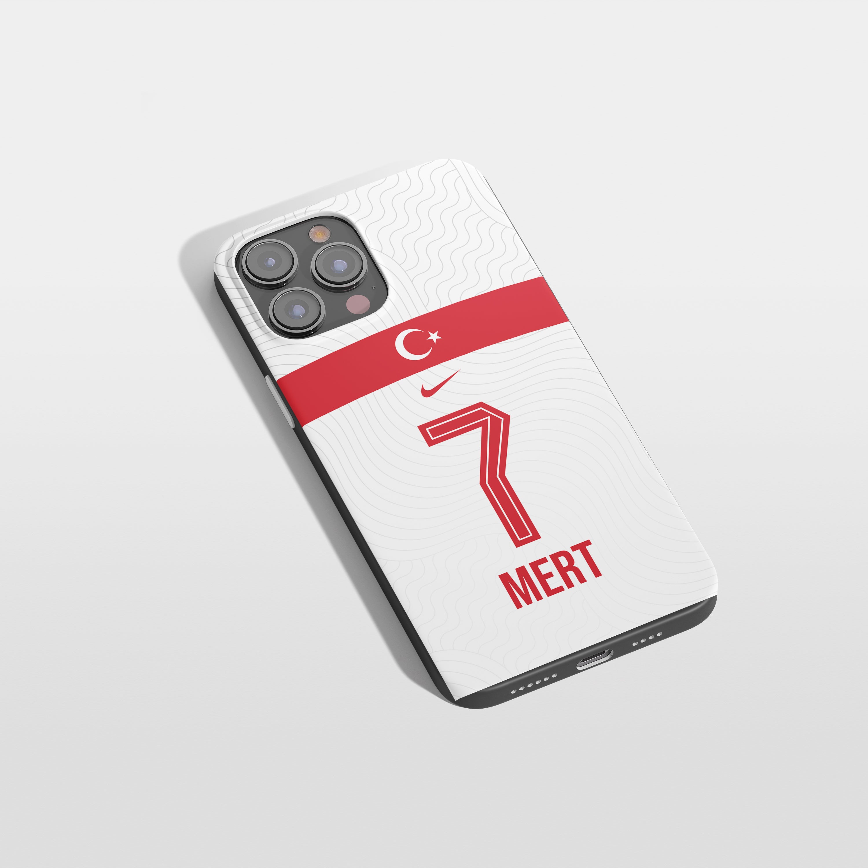 Türkei Handyhülle – Auswärtstrikot Design Personalisiert mit Name & Nummer