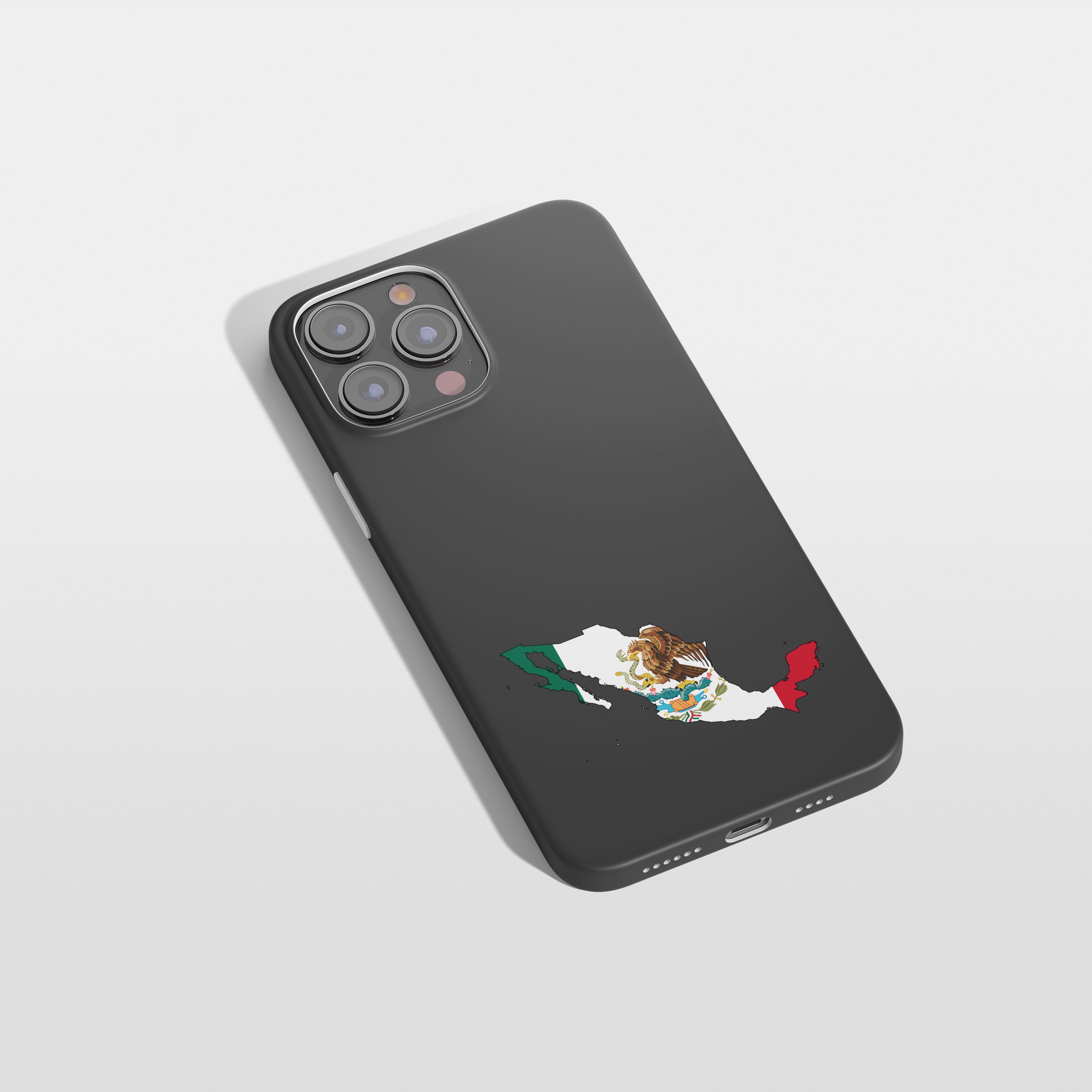 Mexiko Handyhülle mit Länderkarte & Nationalwappen – personalisierbar