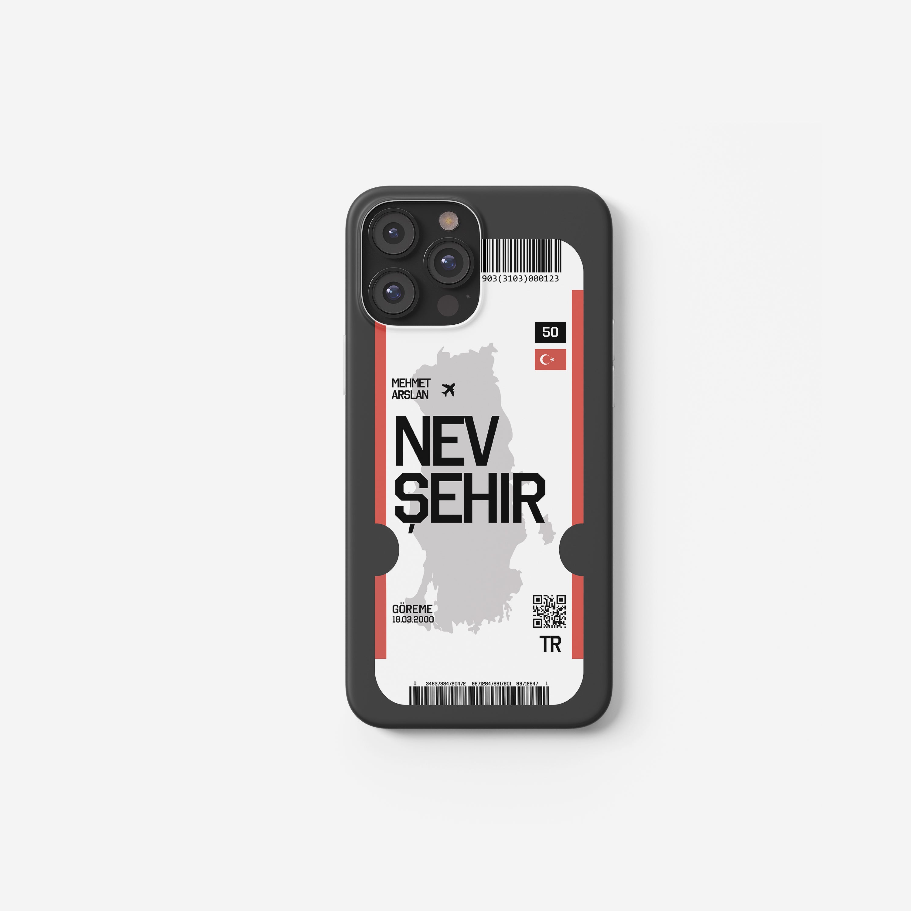 Handyhülle Flugticket Design – Alle Städte der Türkei personalisierbar