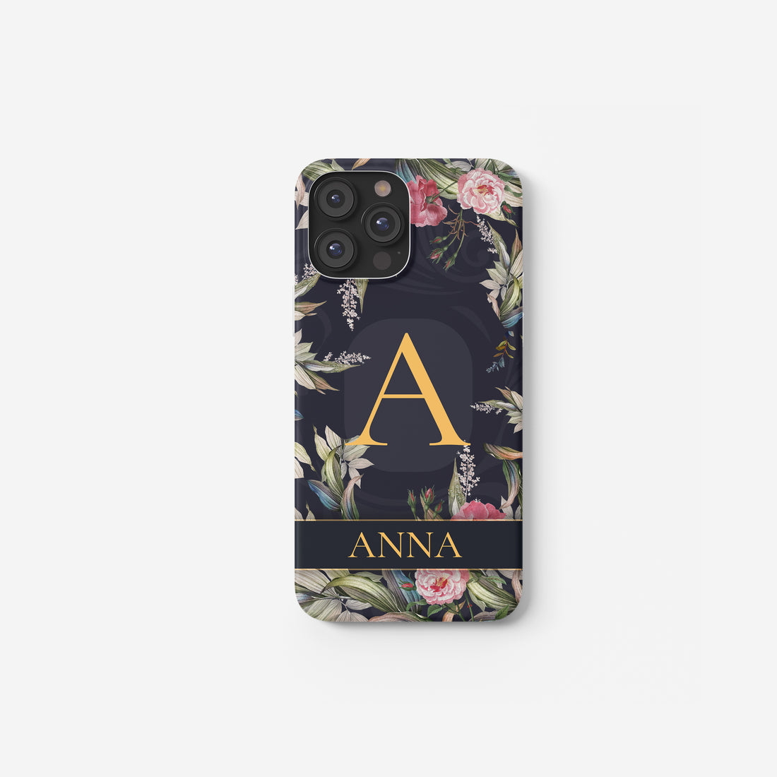 Personalisierte Blumen Handyhülle – Mit Namen, Datum & romantischem Design