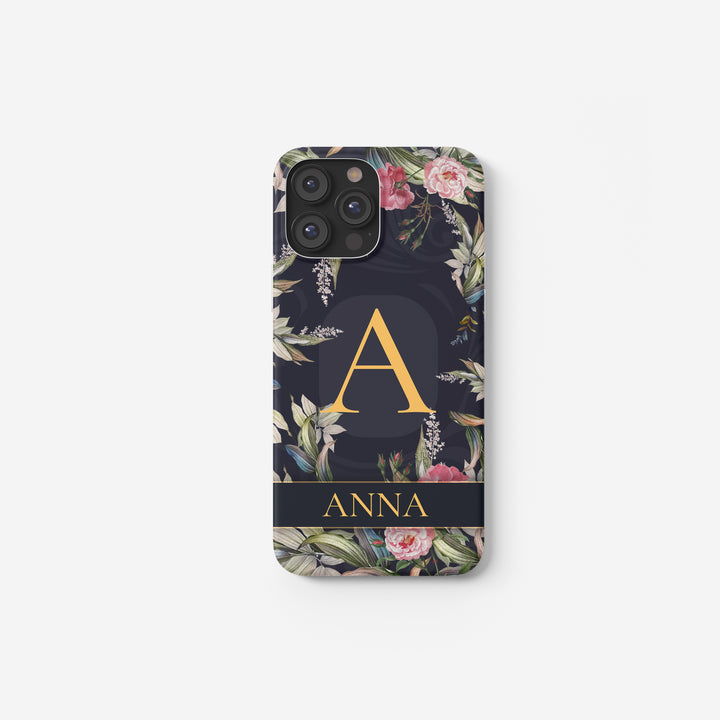 Personalisierte Blumen Handyhülle – Mit Namen, Datum & romantischem Design