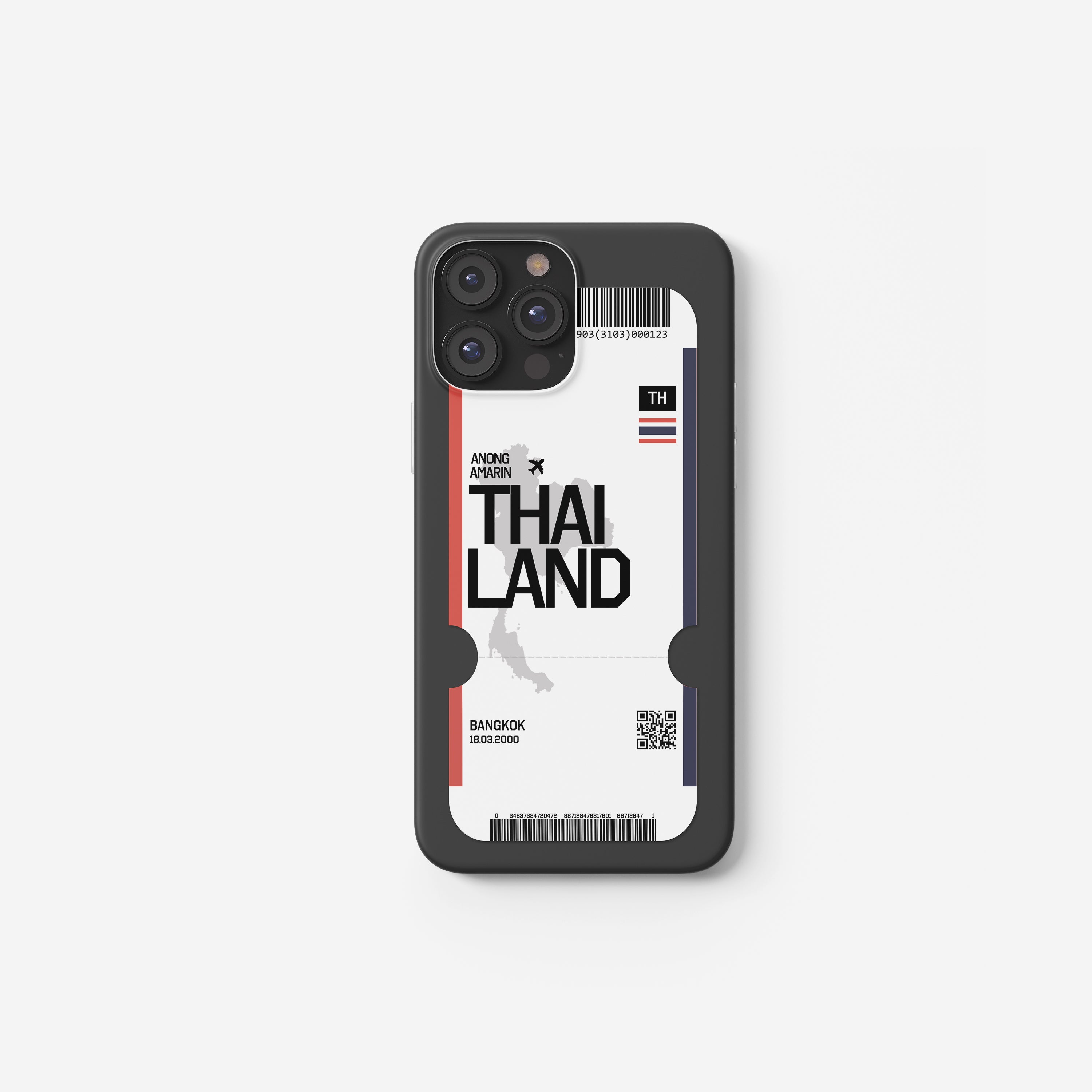 Thailand Handyhülle im Flugticket-Design