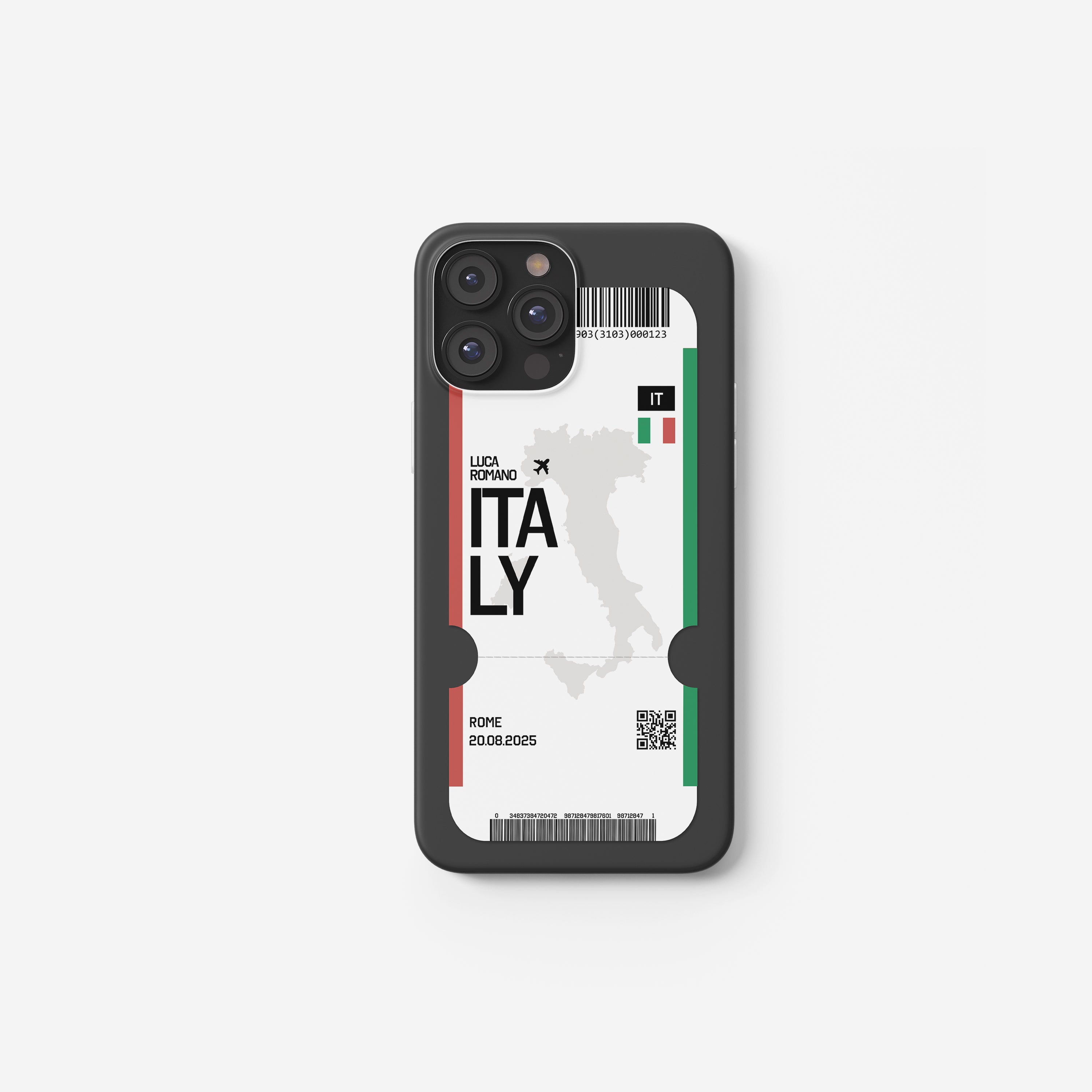 Italien Handyhülle im Flugticket-Design