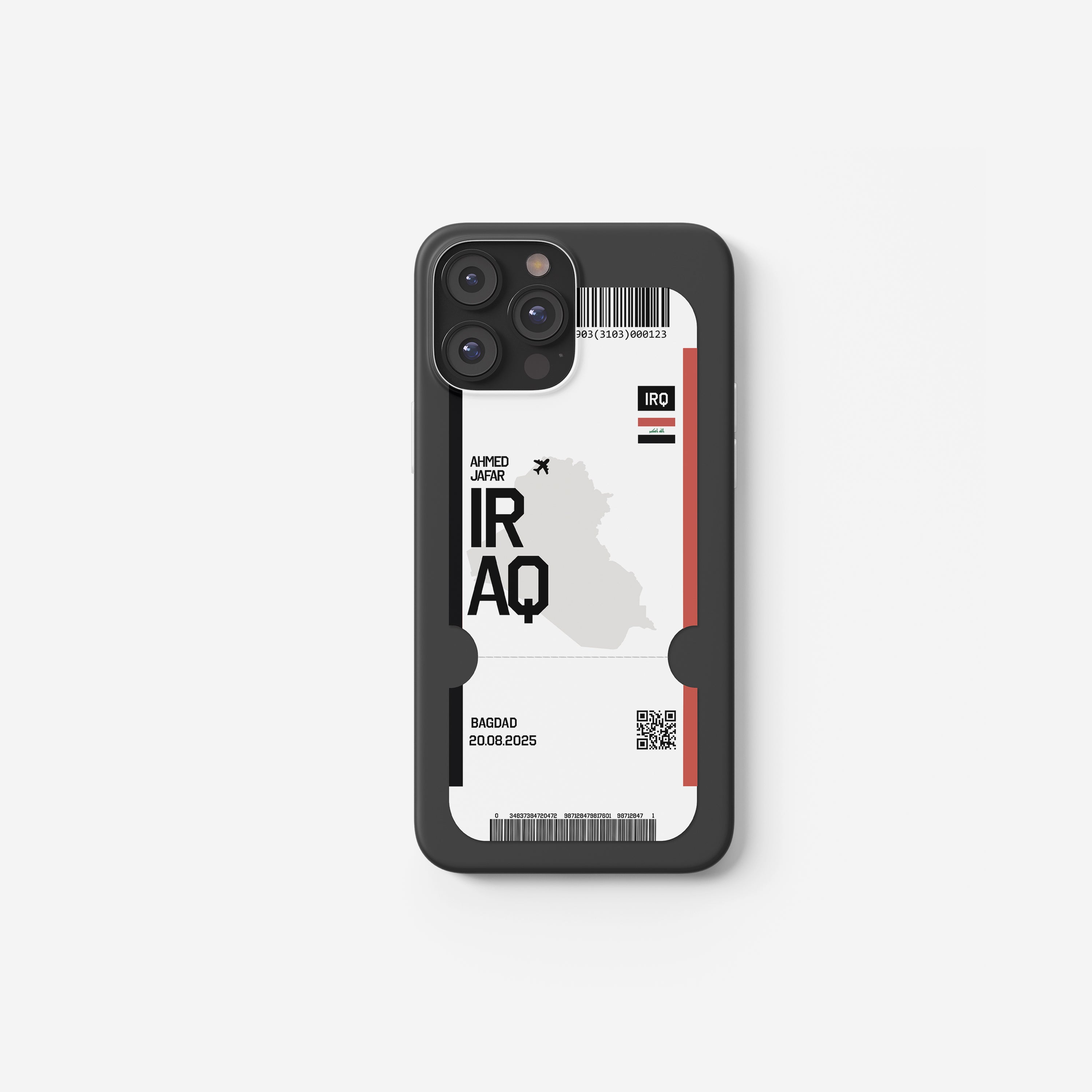 Irak Handyhülle im Flugticket-Design